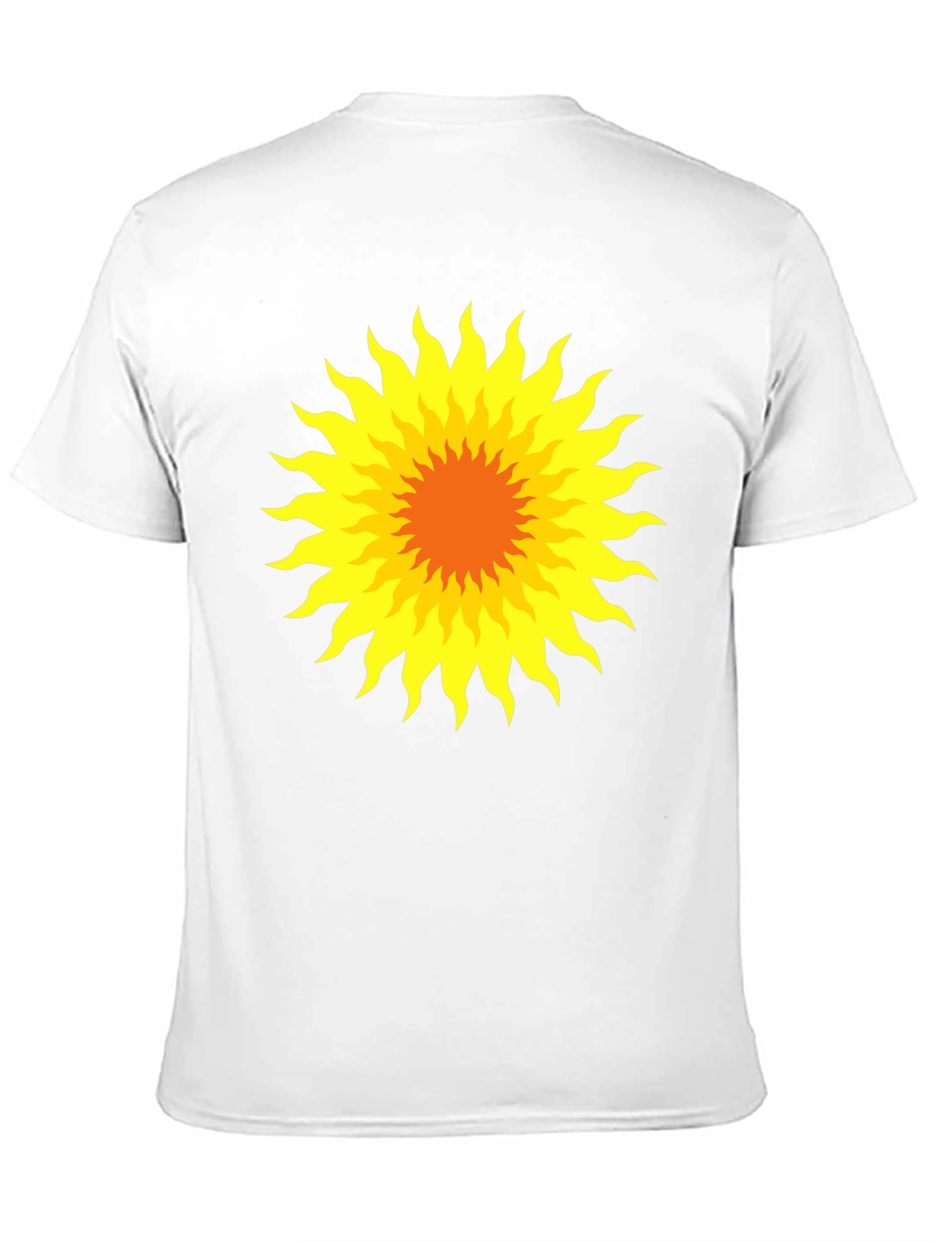 Radiant Sunburst Graphic Tee - Black Cotton T-Shirt