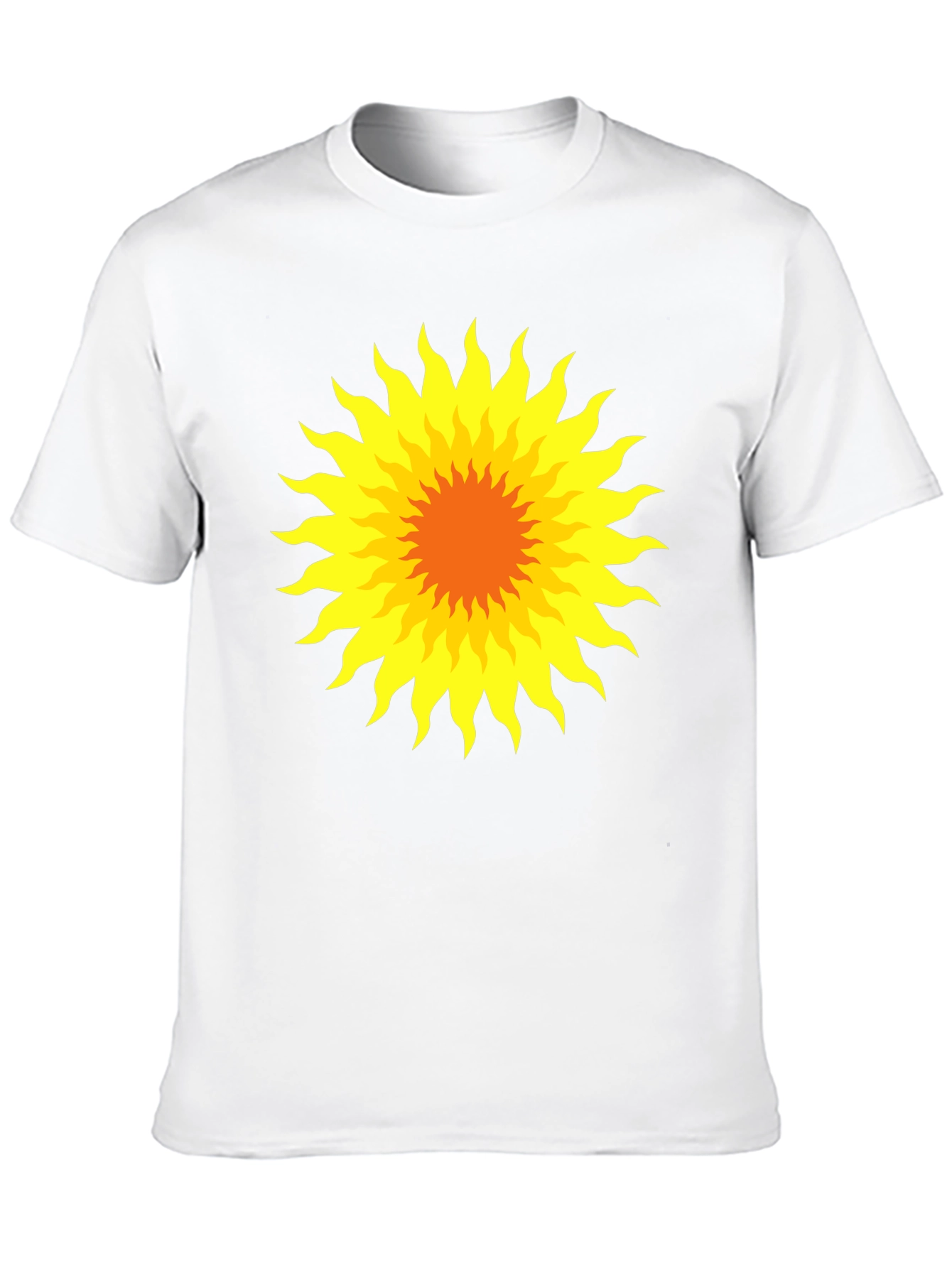Radiant Sunburst Graphic Tee - Black Cotton T-Shirt