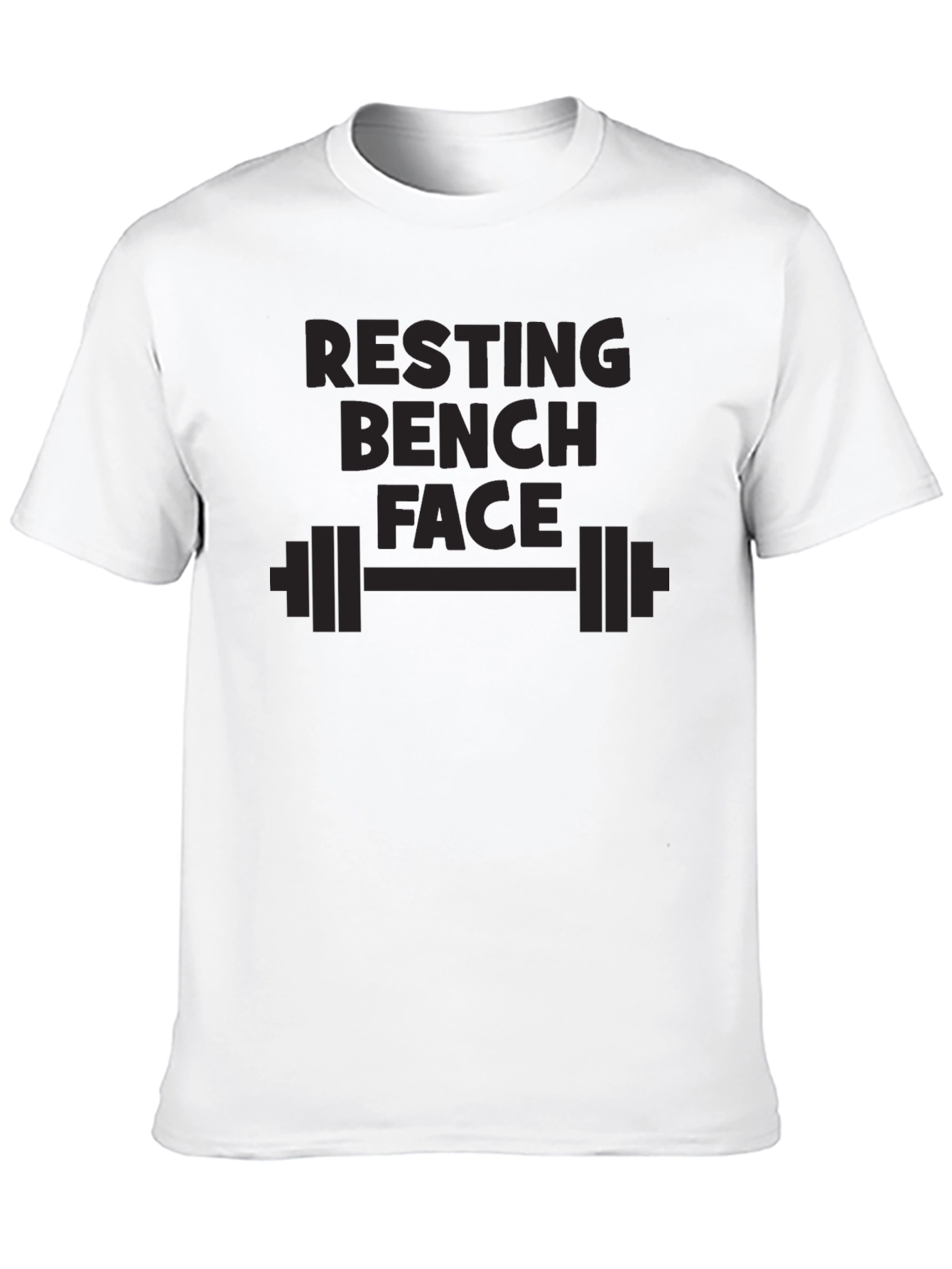Resting Bench Face Graphic T-Shirt - Gym Humor