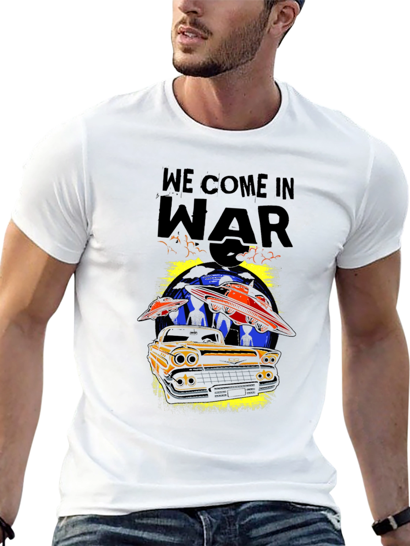 We Come In War Graphic T-Shirt