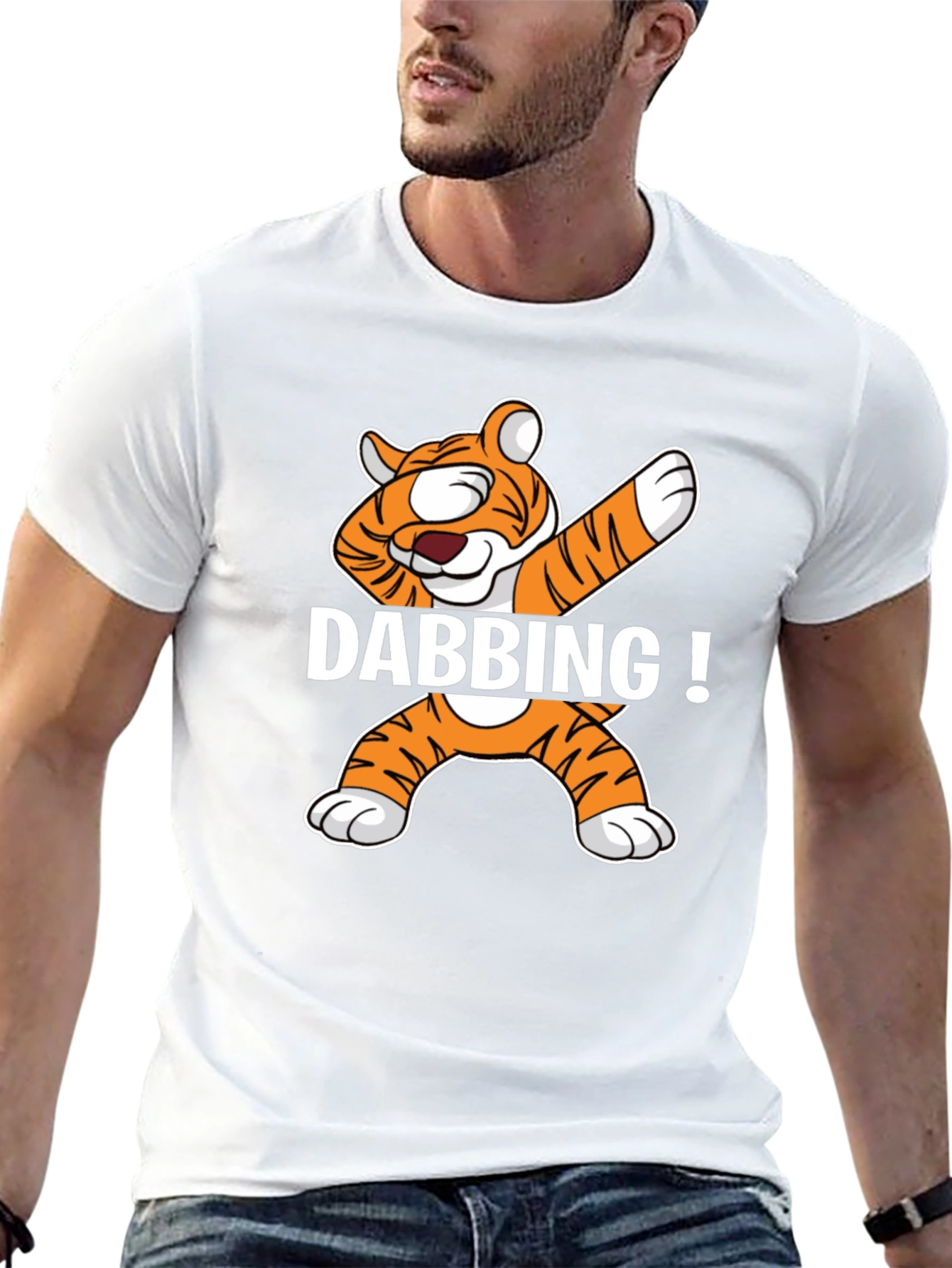 Dabbing Tiger Graphic T-Shirt - Trendy Streetwear