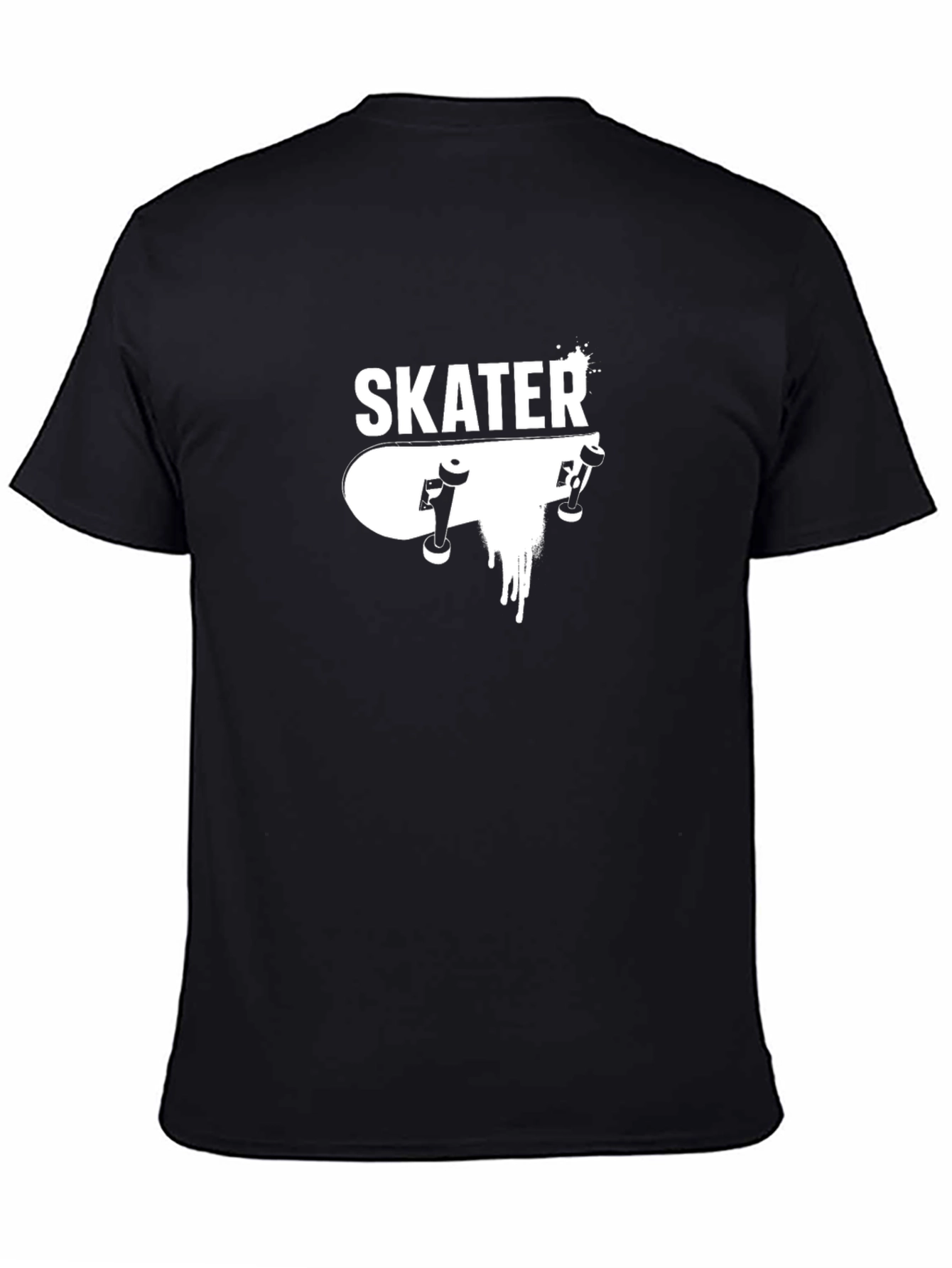 Skater Tee: Cool Graphic Black T-Shirt