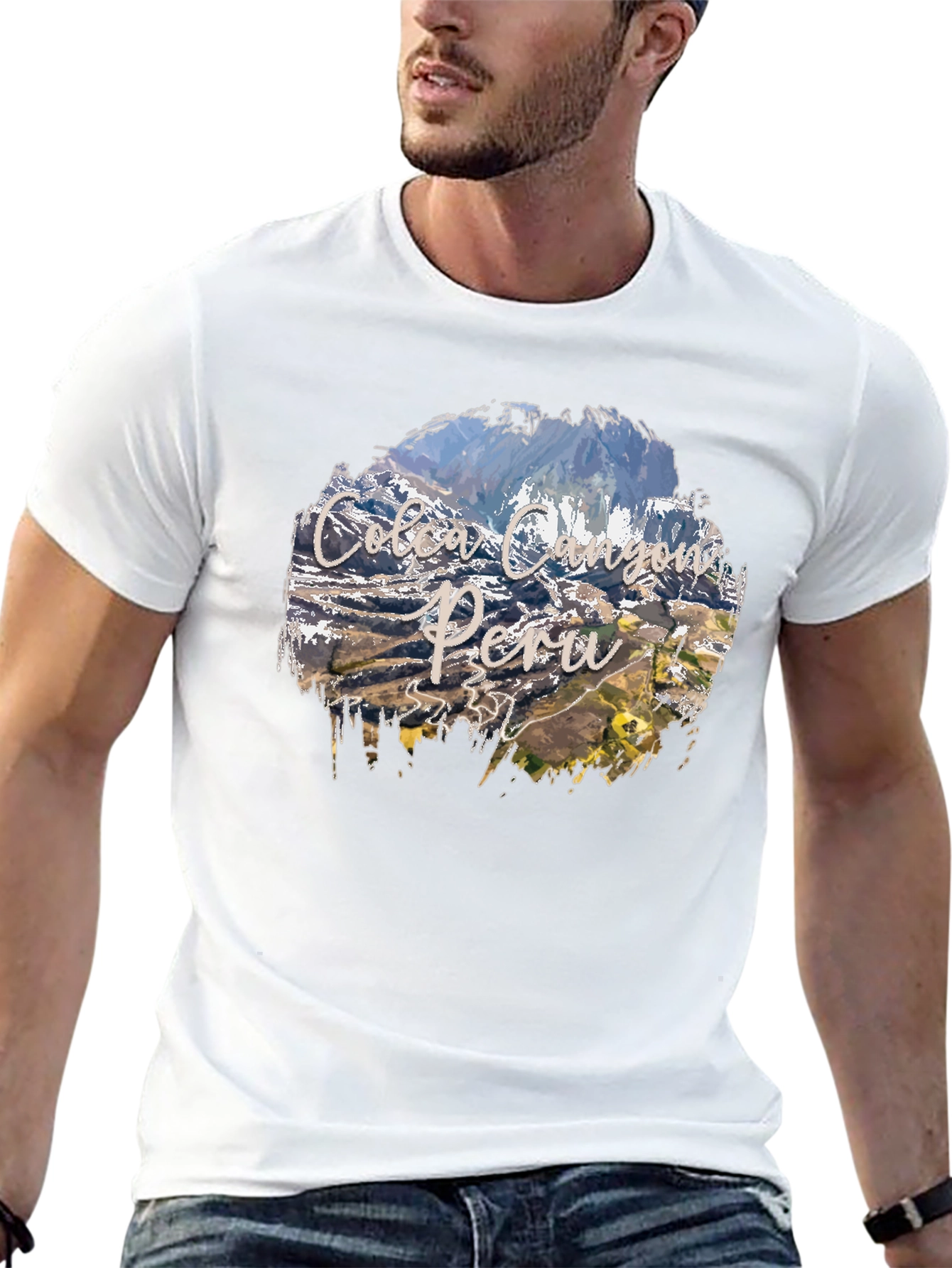 Colca Canyon Peru Black Graphic T-Shirt