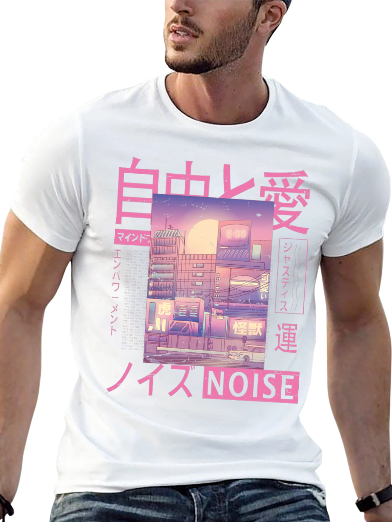 Anime Cityscape Graphic Tee