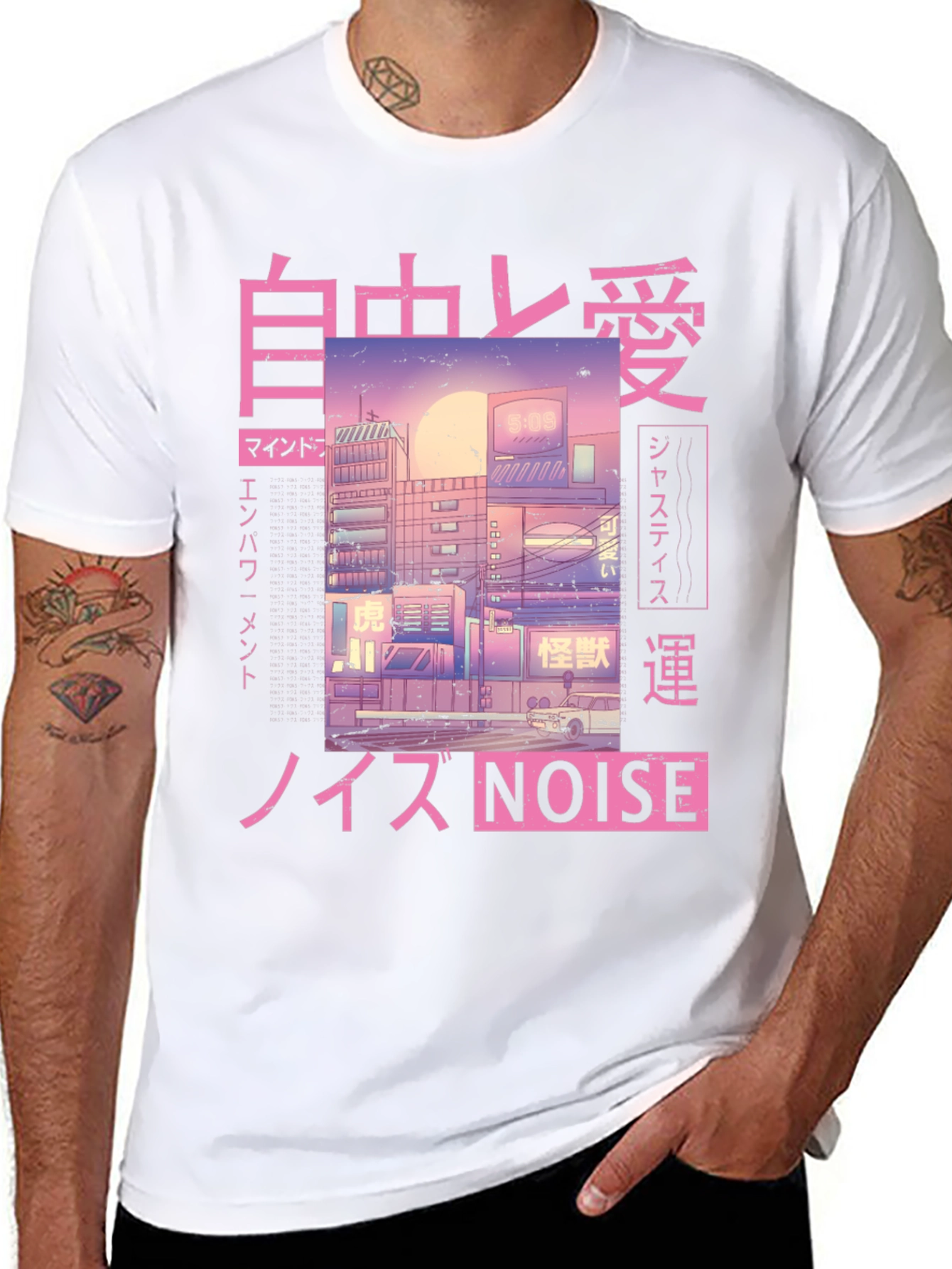 Anime Cityscape Graphic Tee