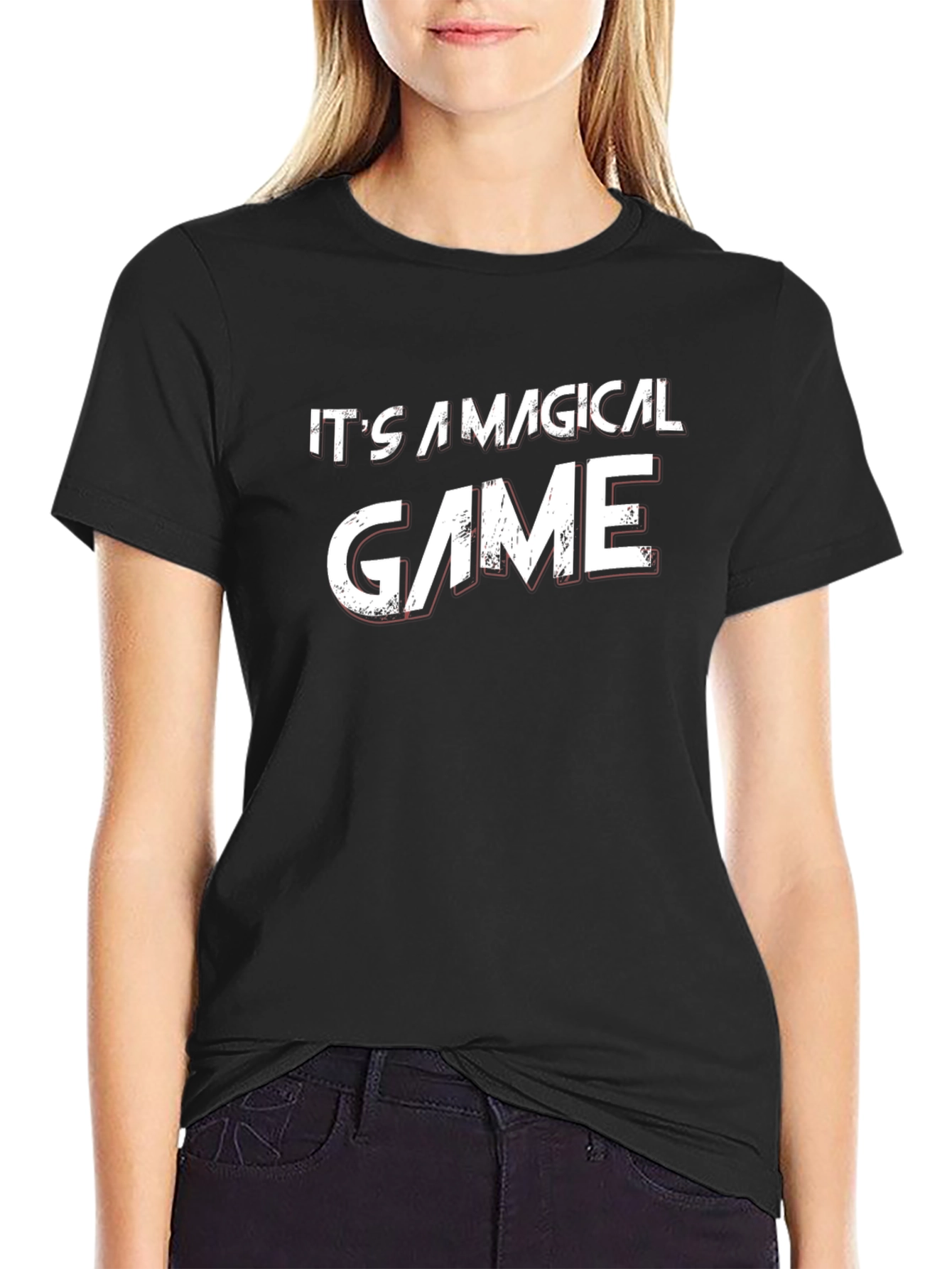 Magical Game Black Graphic Tee Shirt