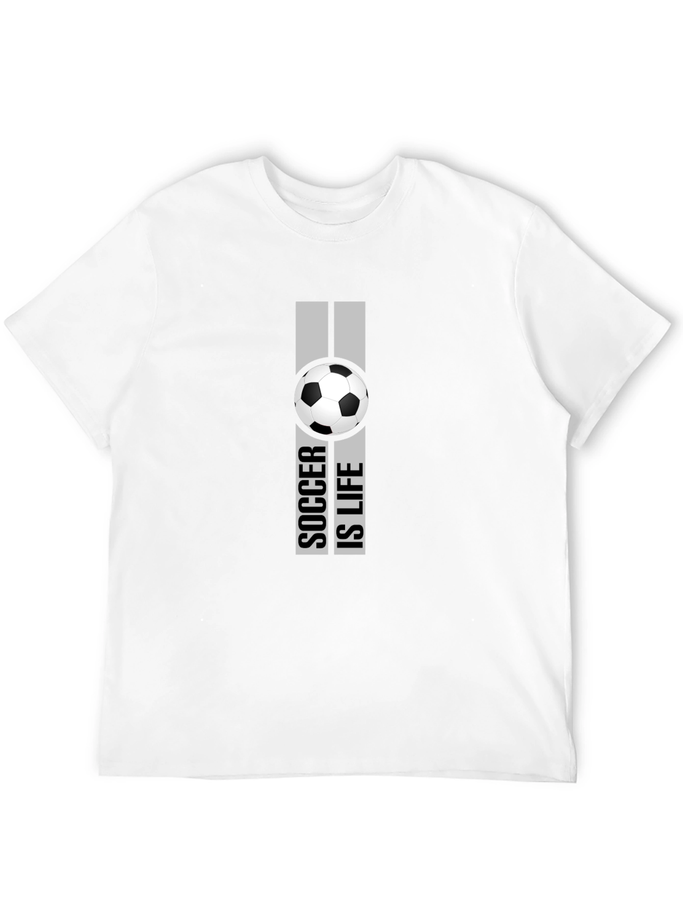 Soccer Is Life Graphic T-Shirt - Black