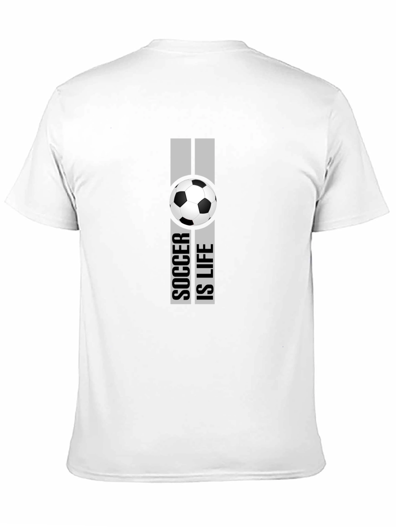 Soccer Is Life Graphic T-Shirt - Black