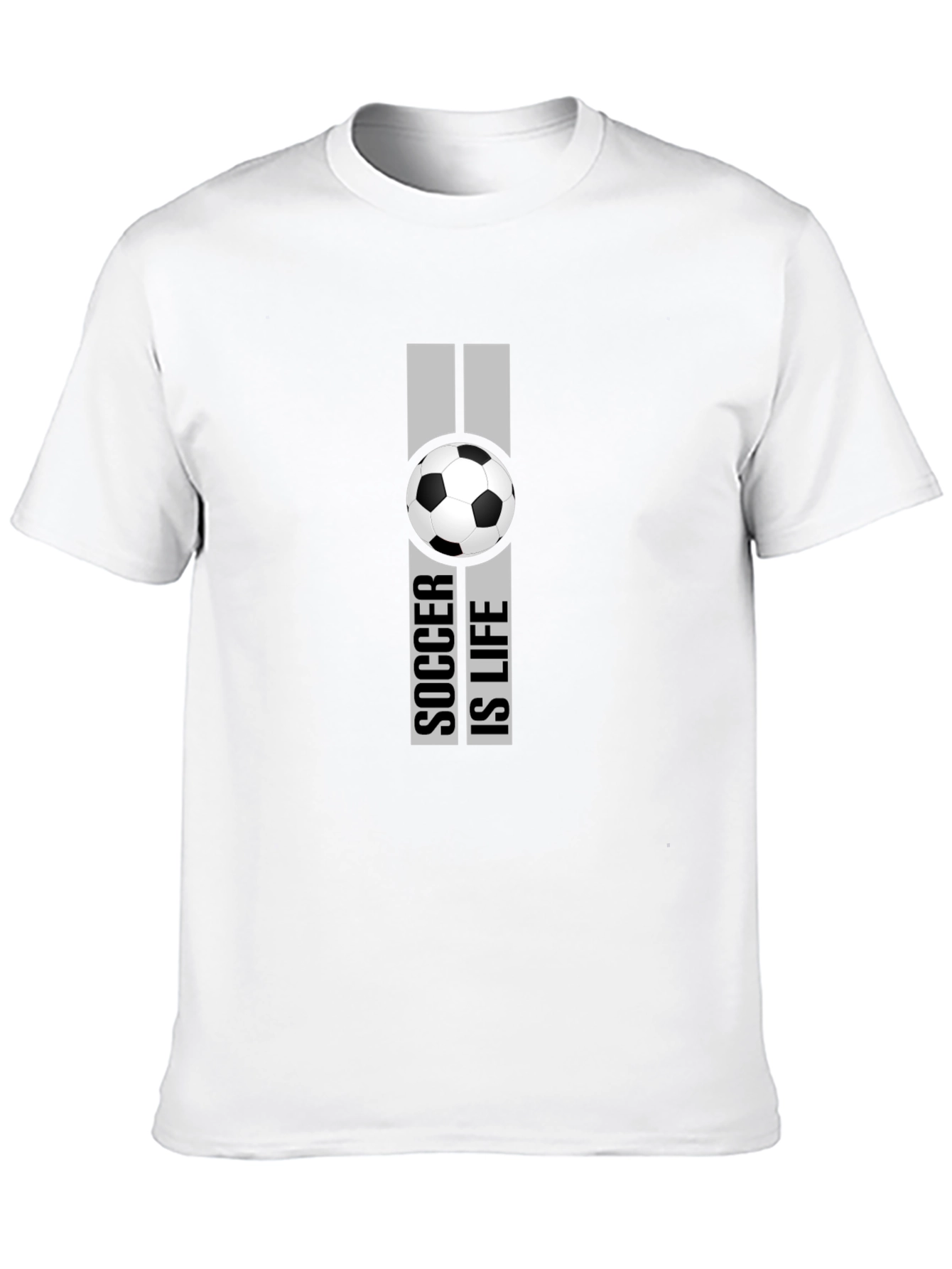 Soccer Is Life Graphic T-Shirt - Black