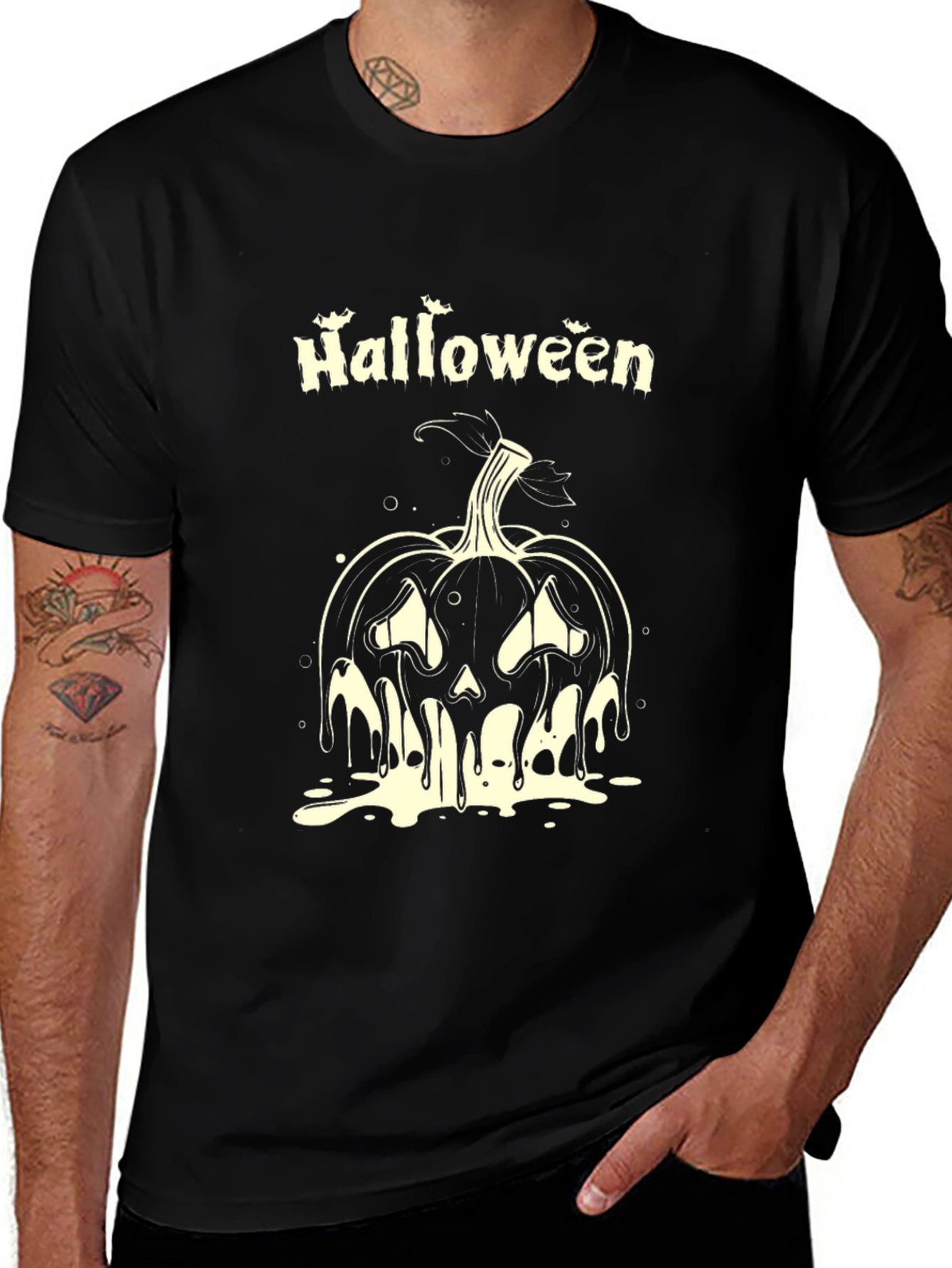 Halloween Pumpkin Black T-Shirt