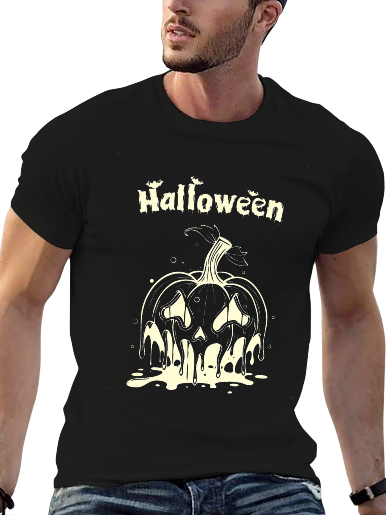 Halloween Pumpkin Black T-Shirt