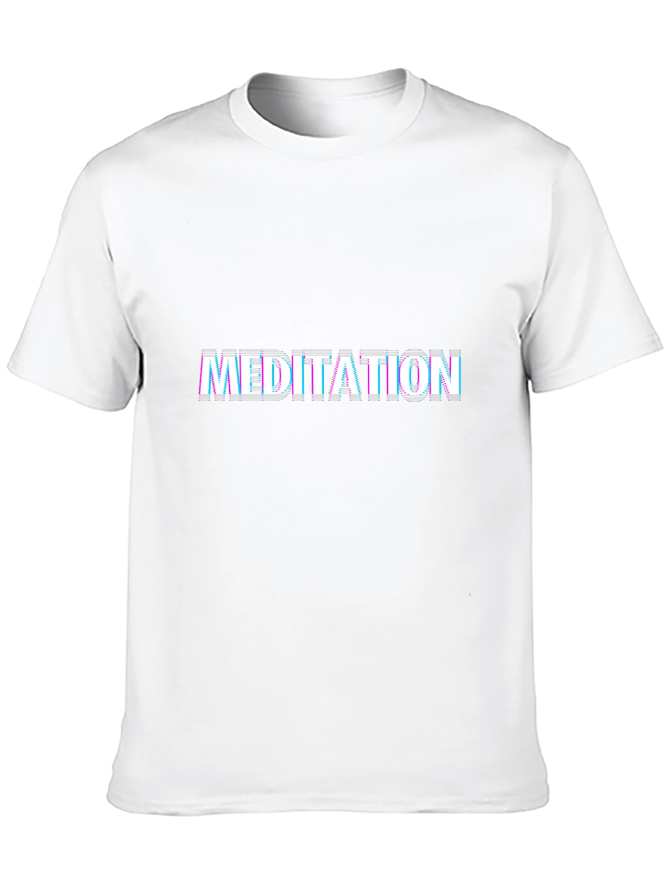 Meditation Glitch T-Shirt - Trendy Graphic Tee