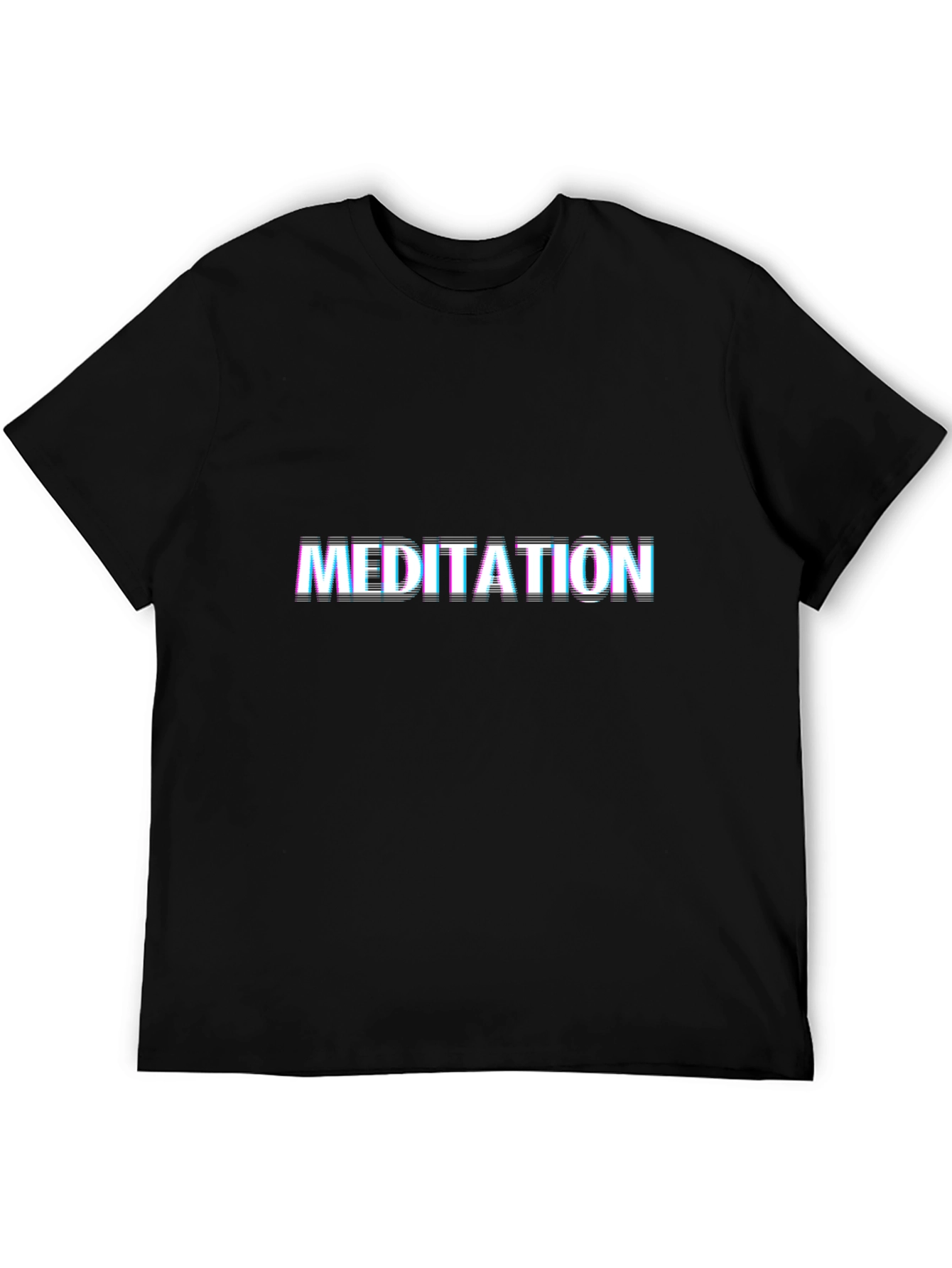 Meditation Glitch T-Shirt - Trendy Graphic Tee