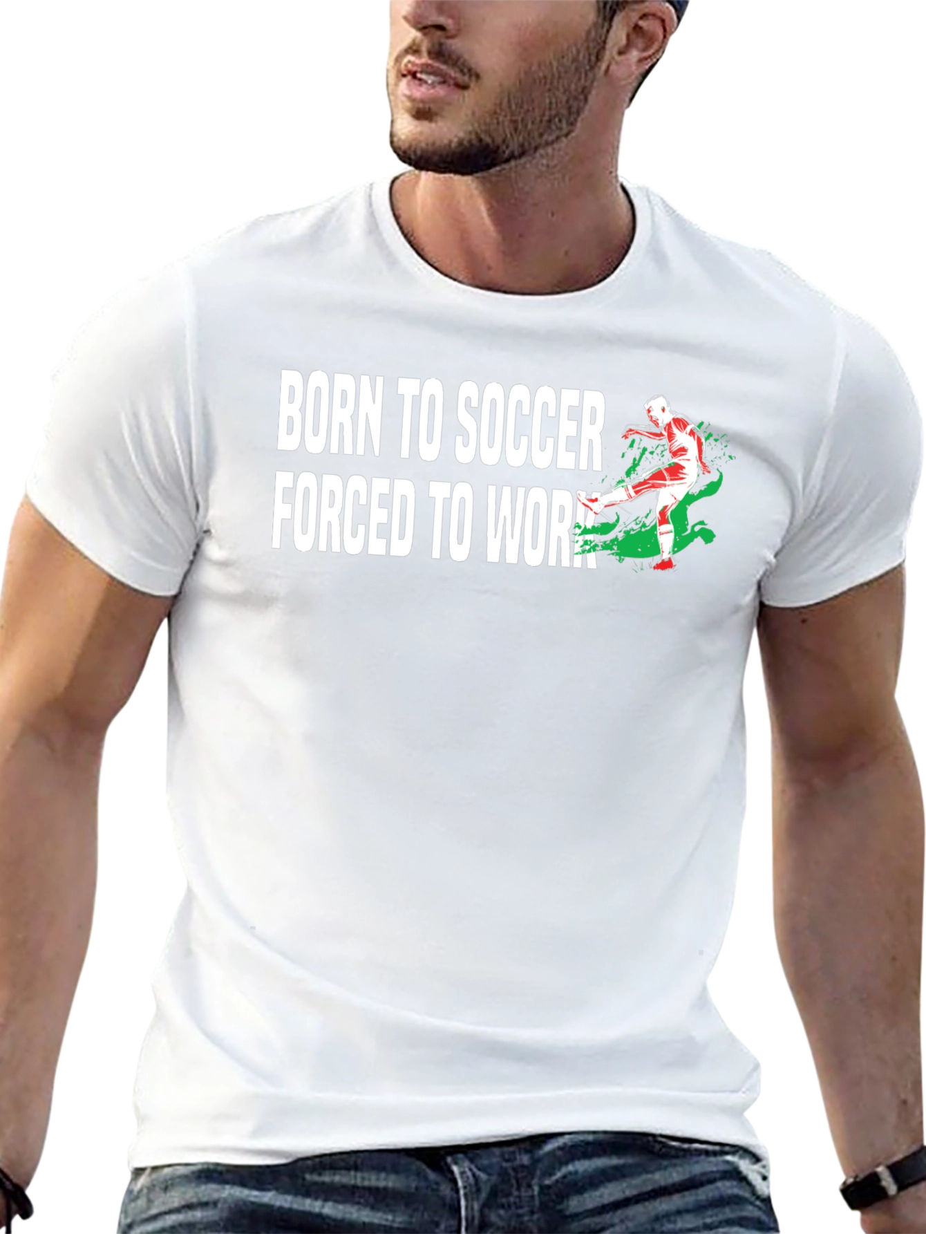 Born to Soccer T-Shirt - Novelty Graphic Tee