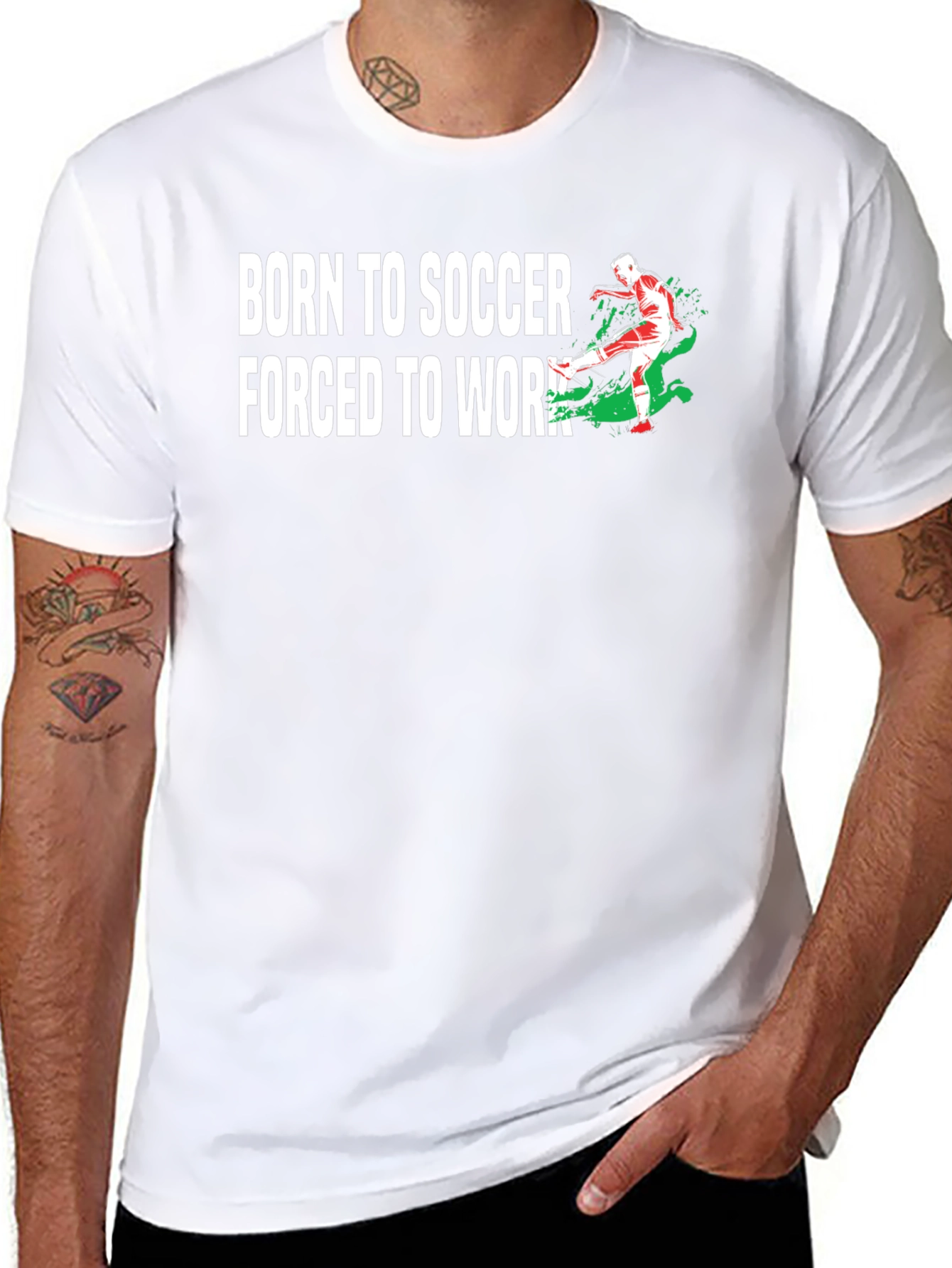 Born to Soccer T-Shirt - Novelty Graphic Tee
