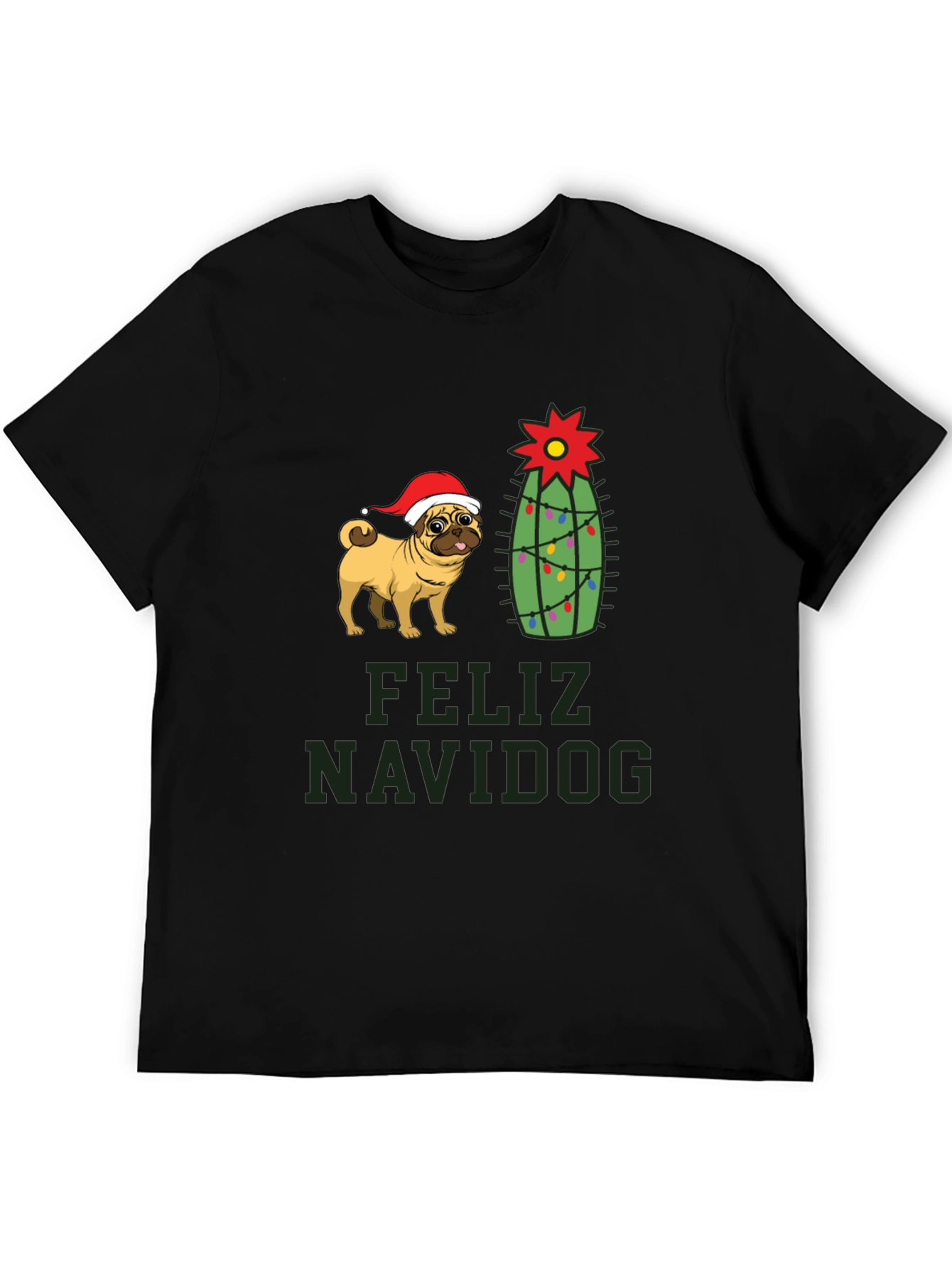 Feliz Navidog Pug Christmas T-Shirt