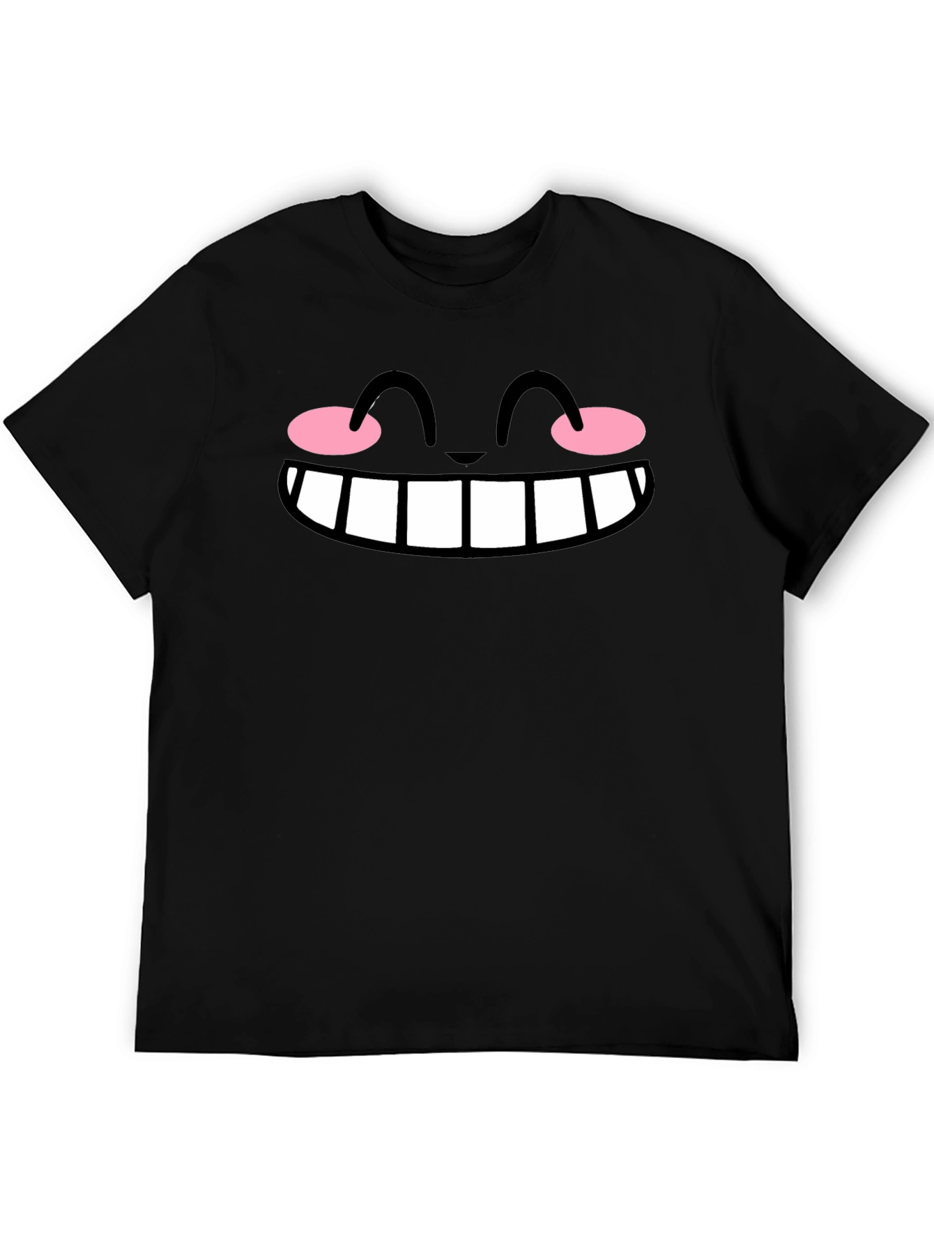 Funny Face Graphic Tee - Black Casual T-Shirt
