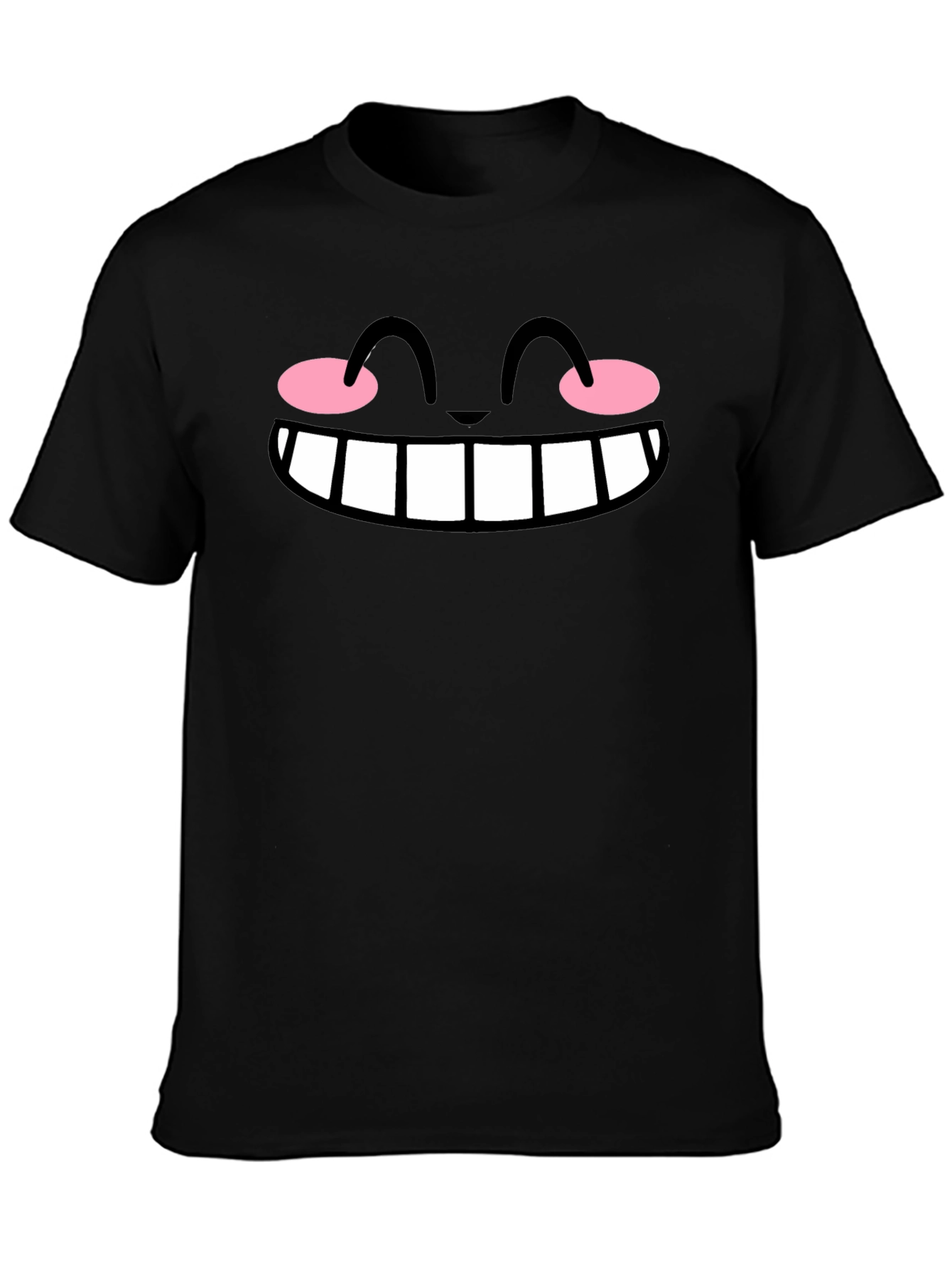 Funny Face Graphic Tee - Black Casual T-Shirt