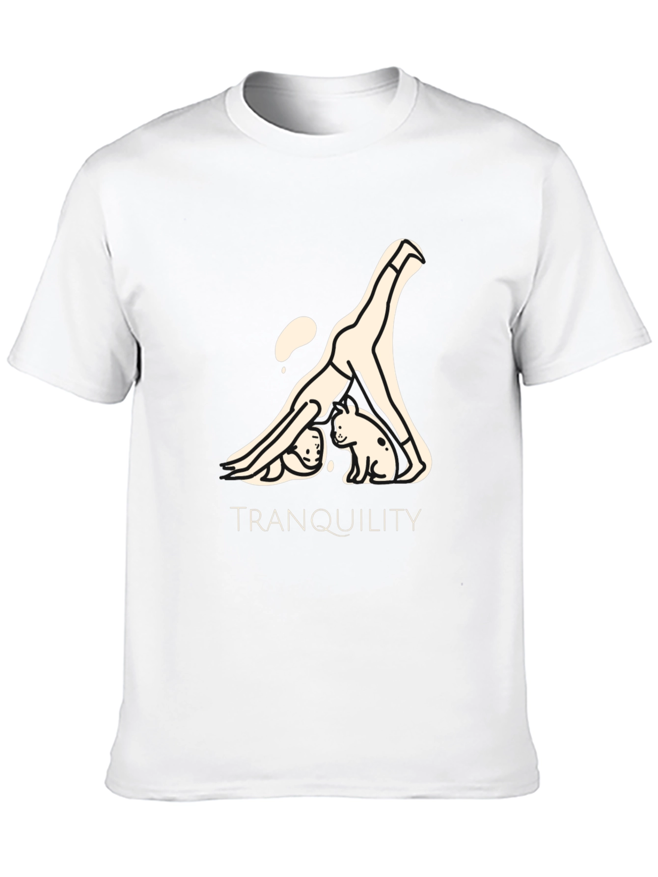 Tranquility Yoga Graphic Black T-Shirt