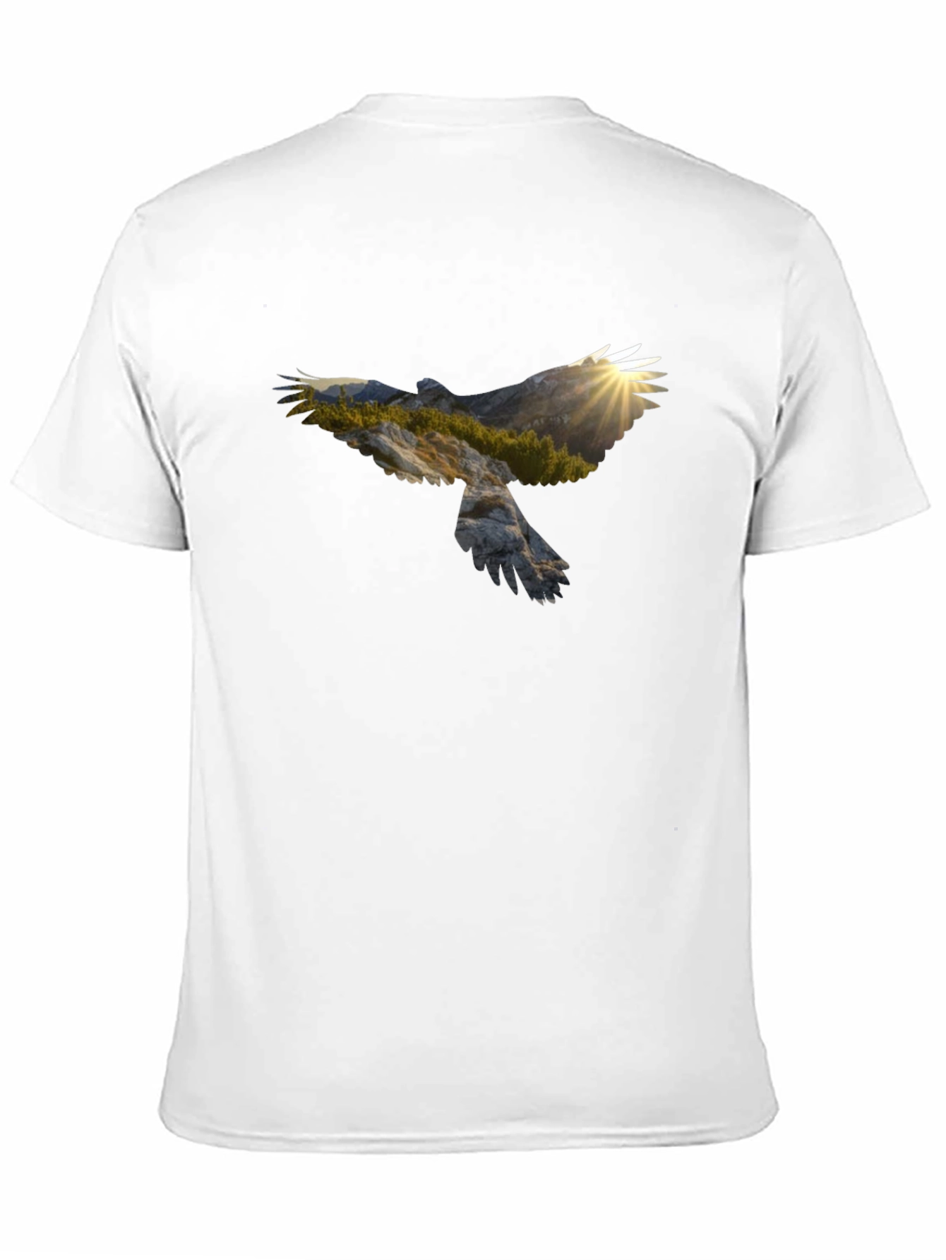 Eagle Mountainscape Graphic Black T-Shirt