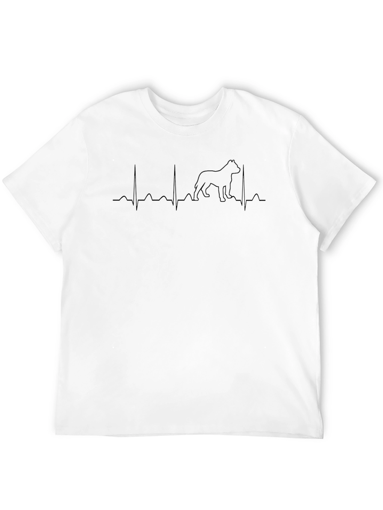 Dog Breed Heartbeat Graphic Tee - Black