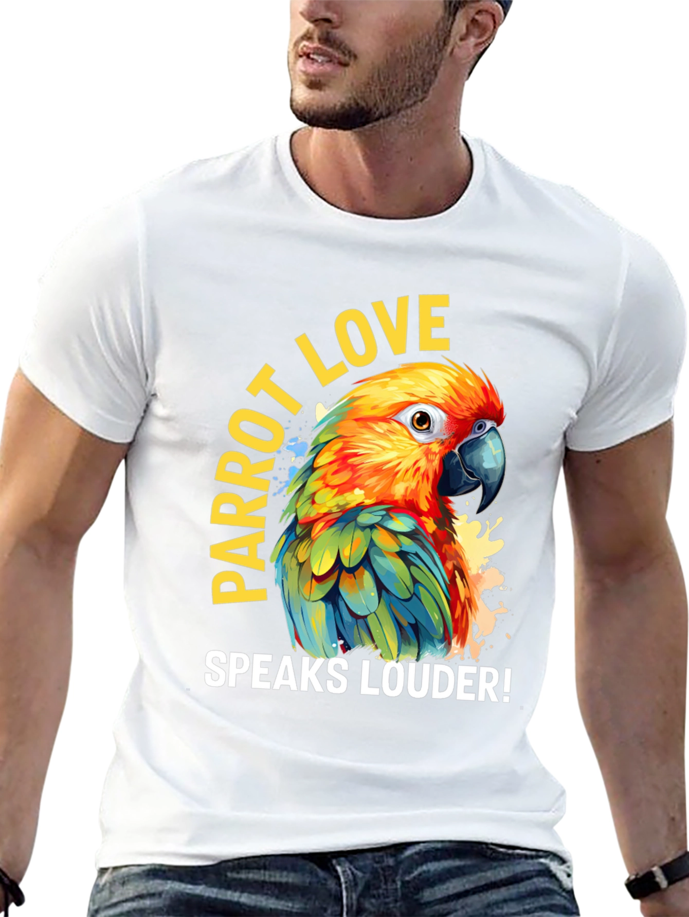 Parrot Love Speaks Louder! Graphic T-Shirt