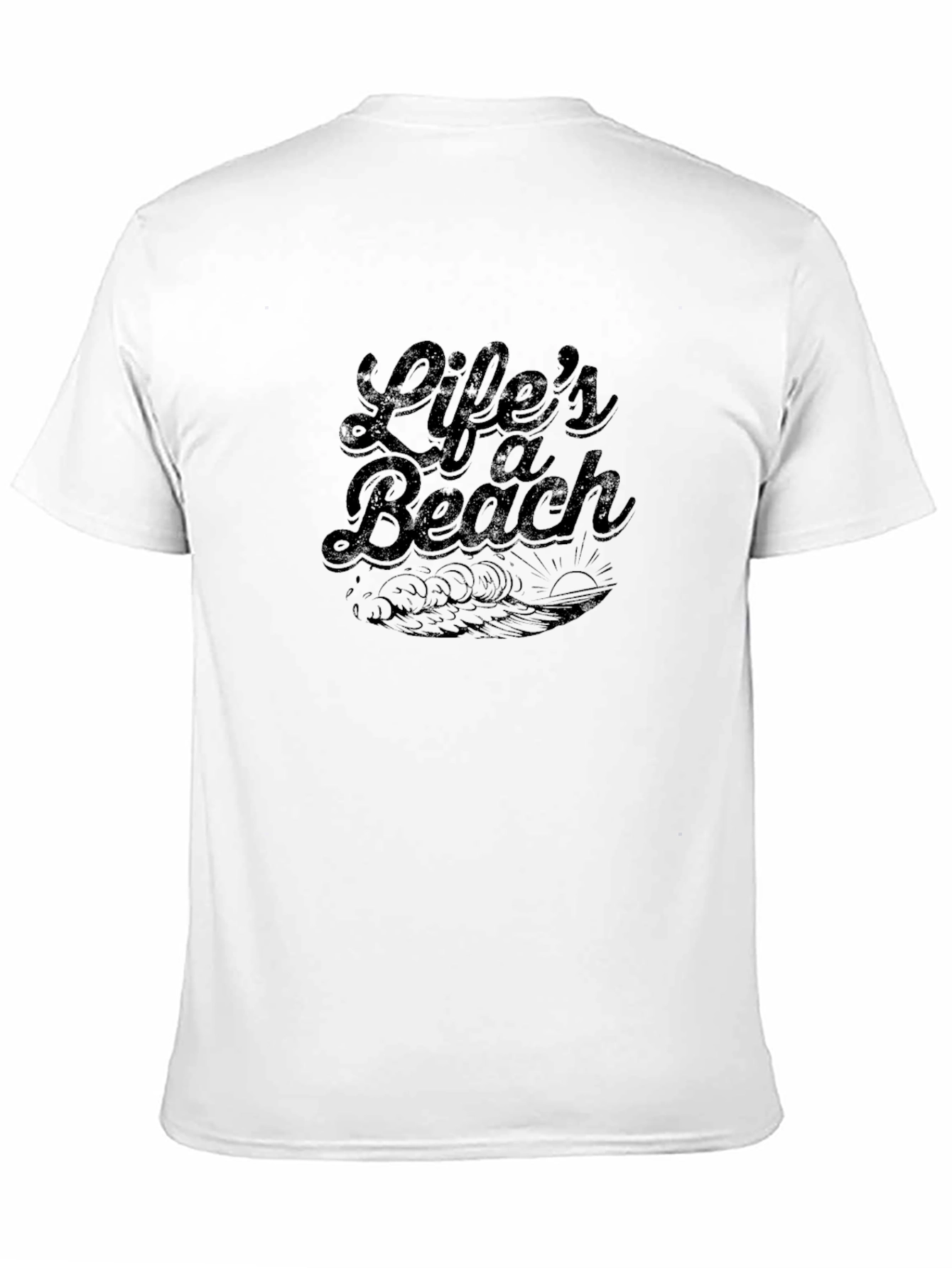 Lifes a Beach Black Graphic Tee