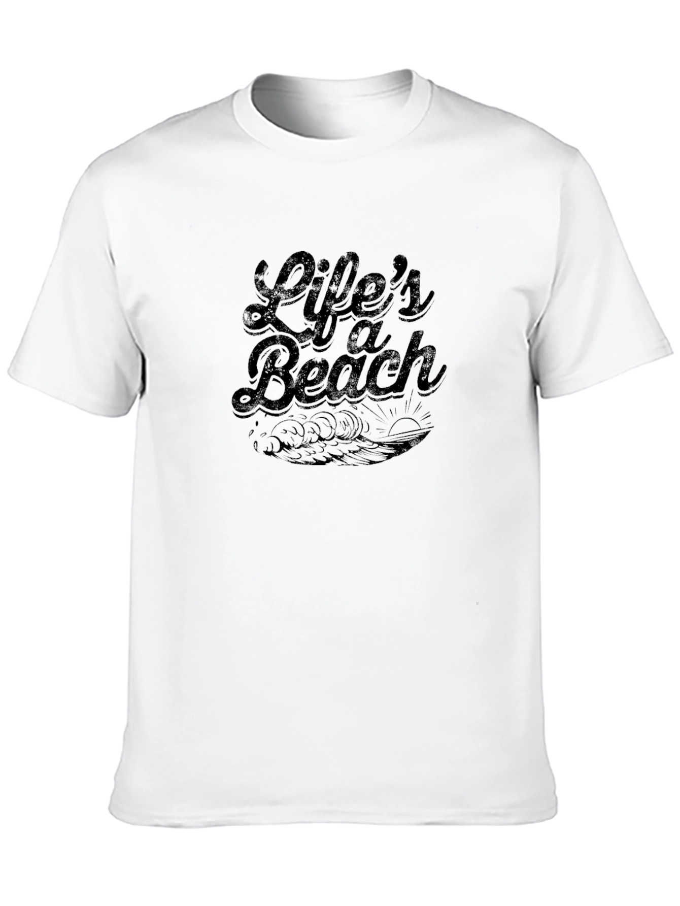 Lifes a Beach Black Graphic Tee