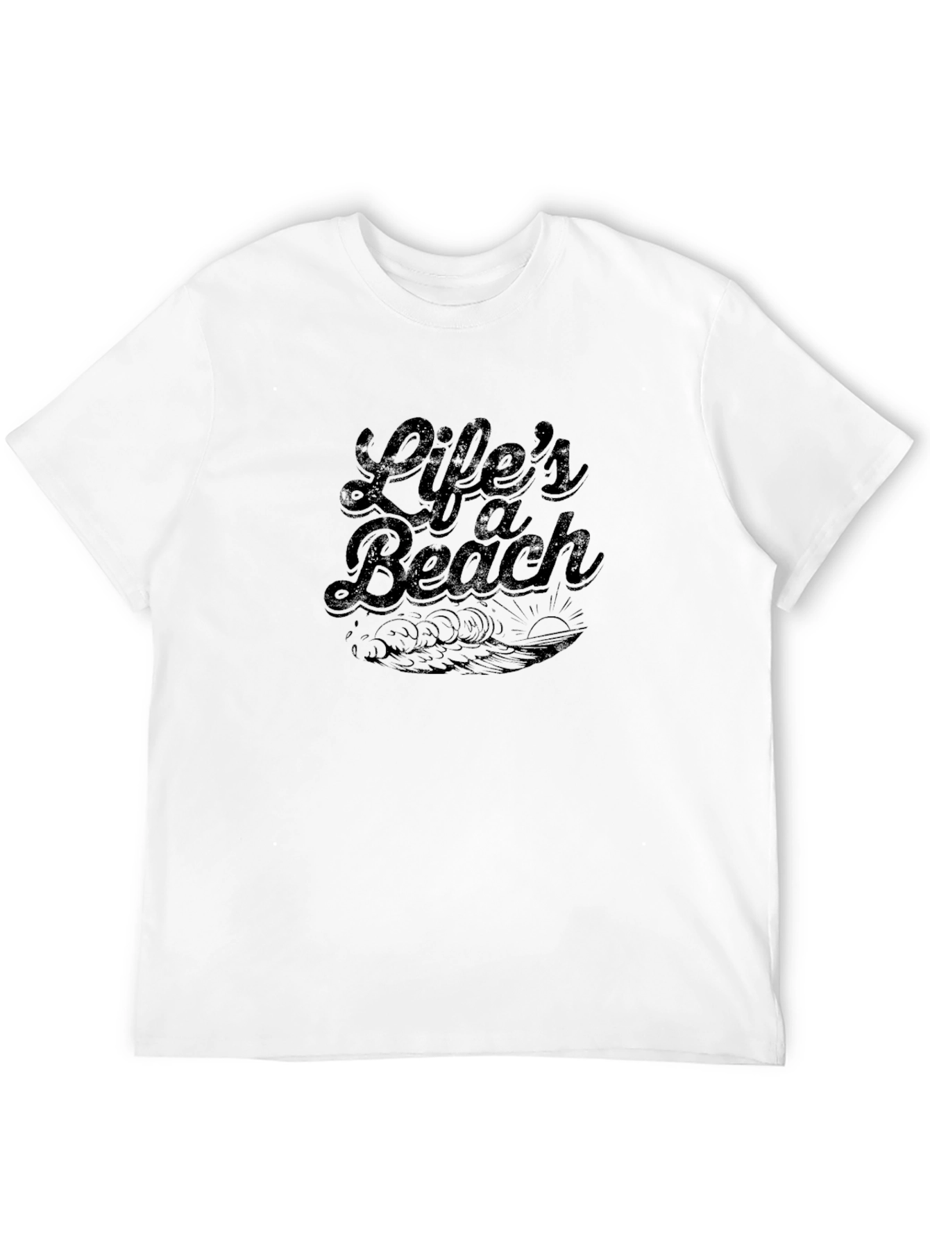 Lifes a Beach Black Graphic Tee