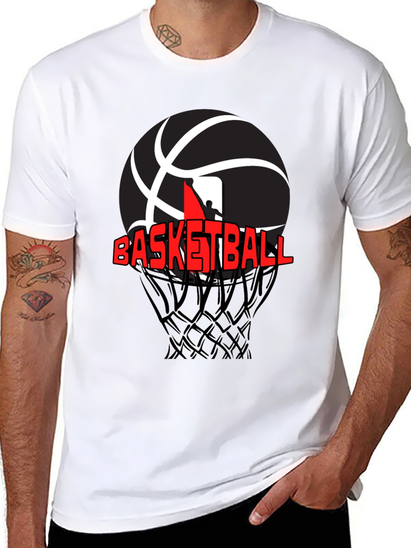 Basketball Graphic T-Shirt - Black