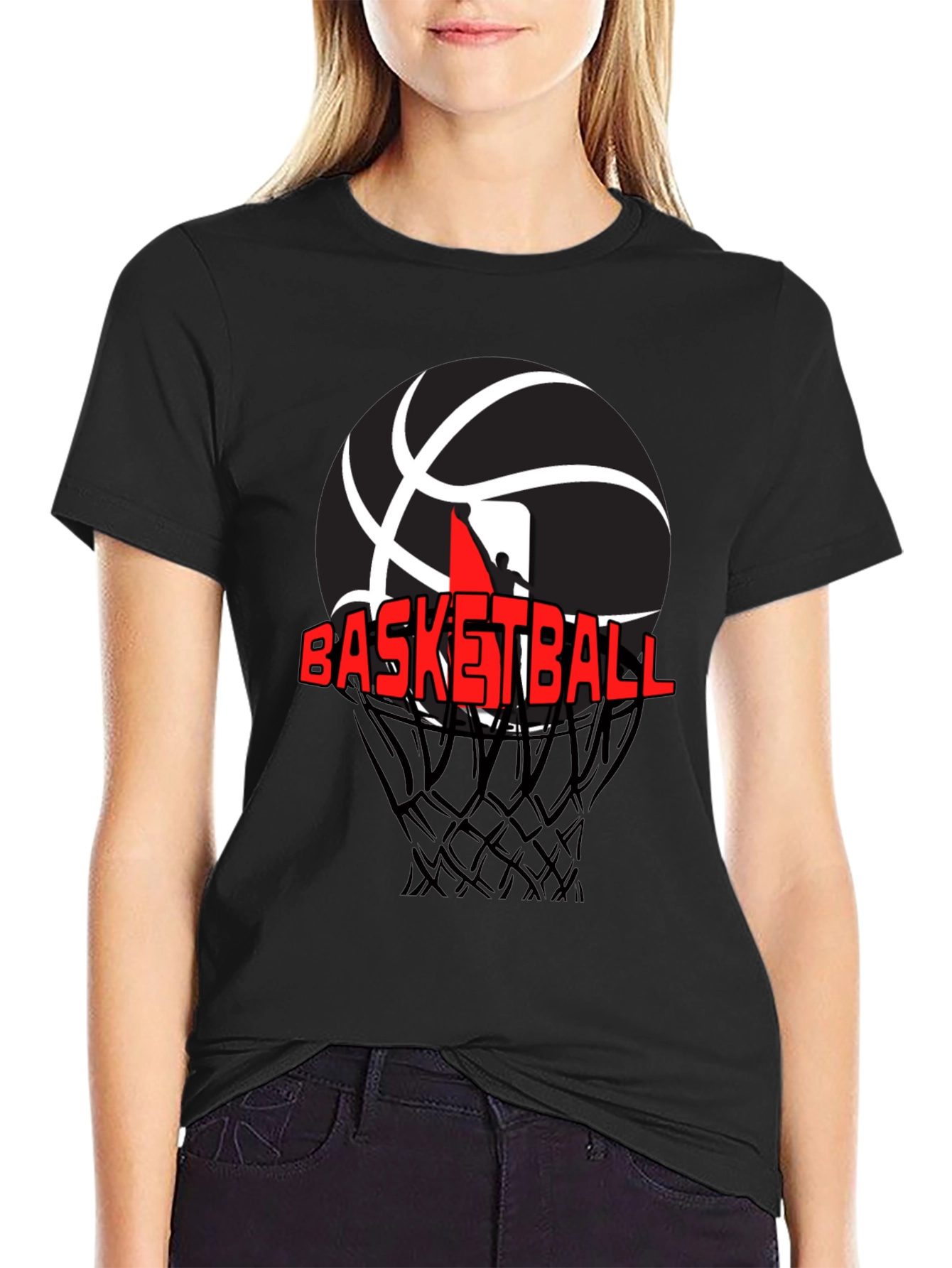 Basketball Graphic T-Shirt - Black
