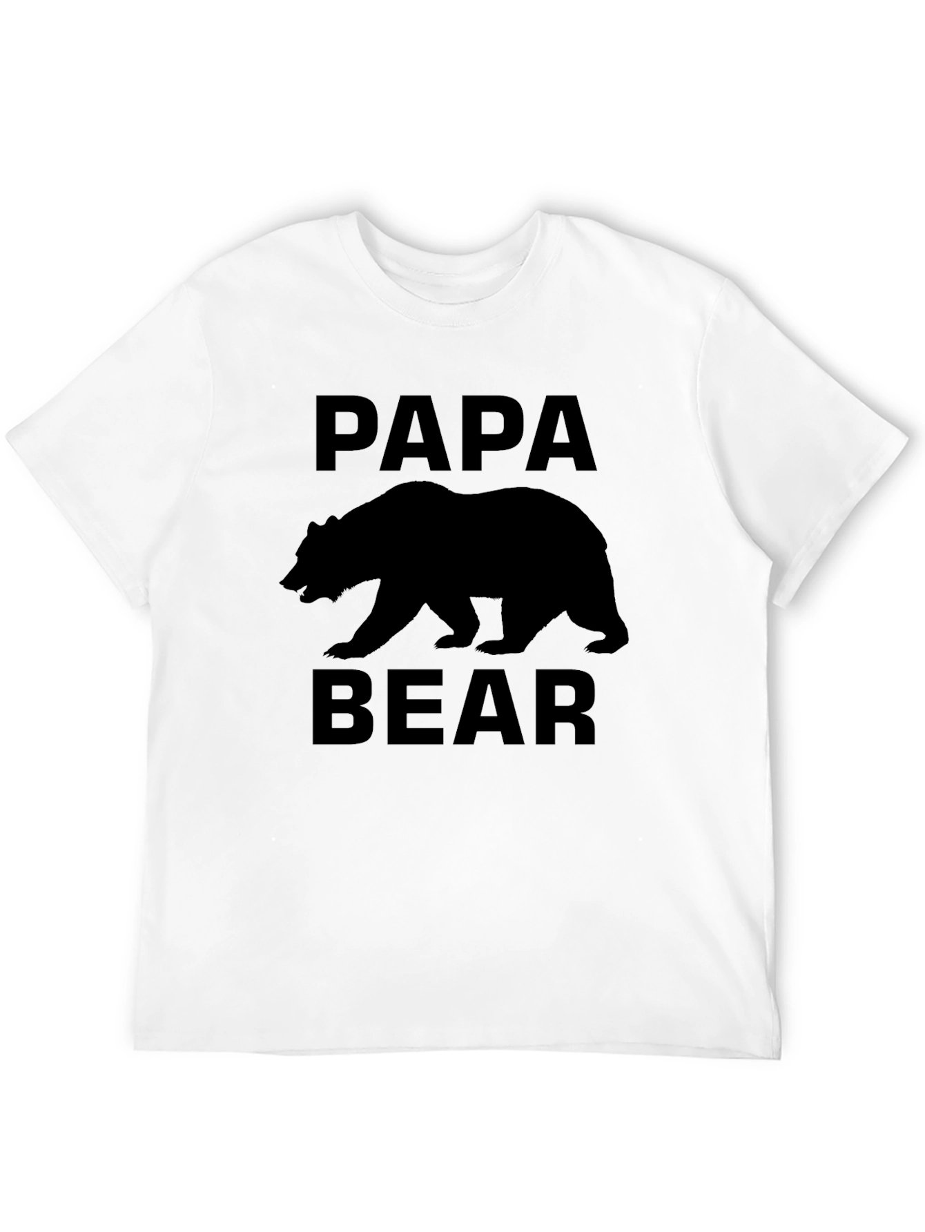Papa Bear Black T-Shirt - Fathers Day Gift