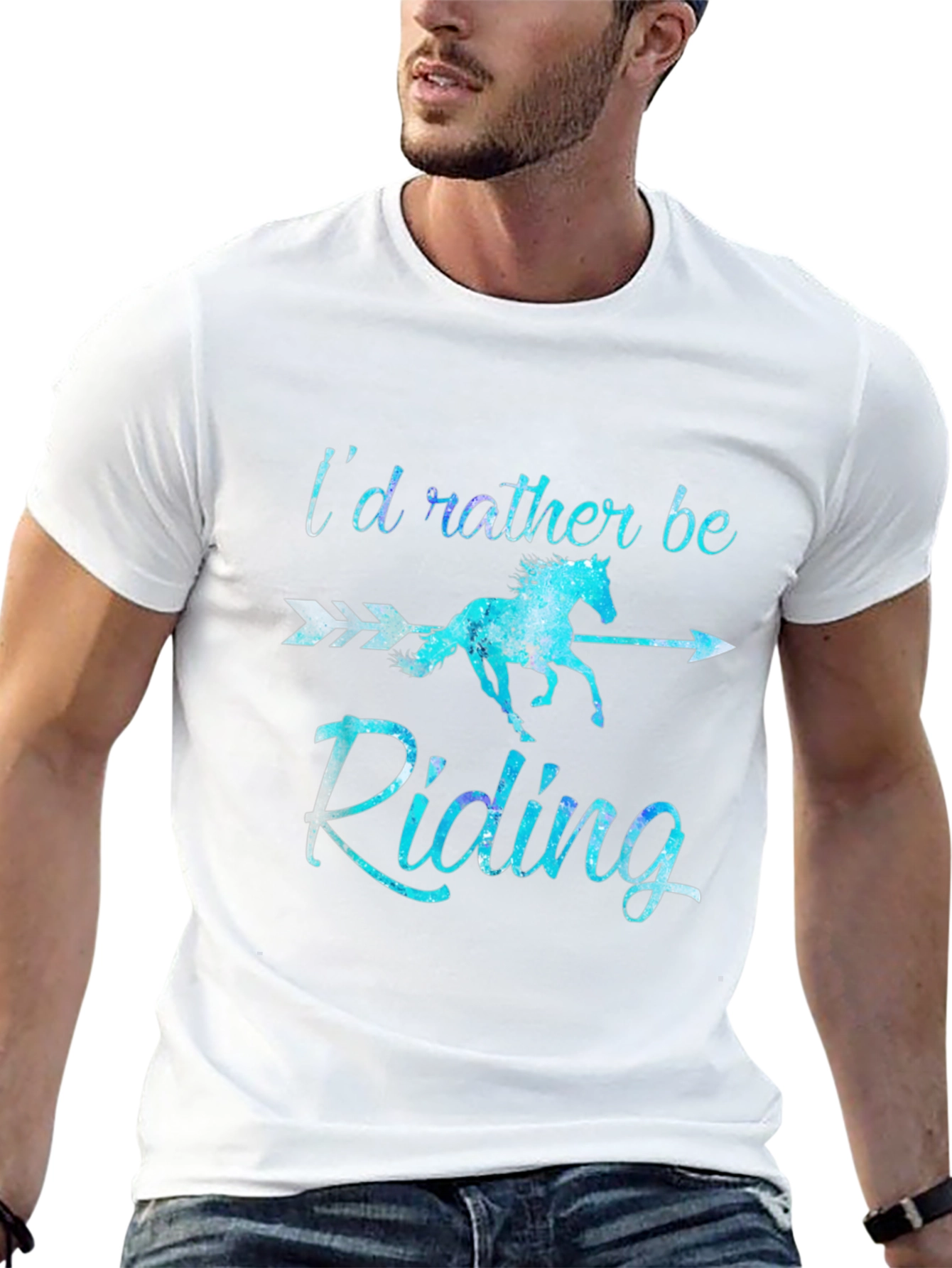 Id Rather Be Riding T-Shirt Horse Lover Tee
