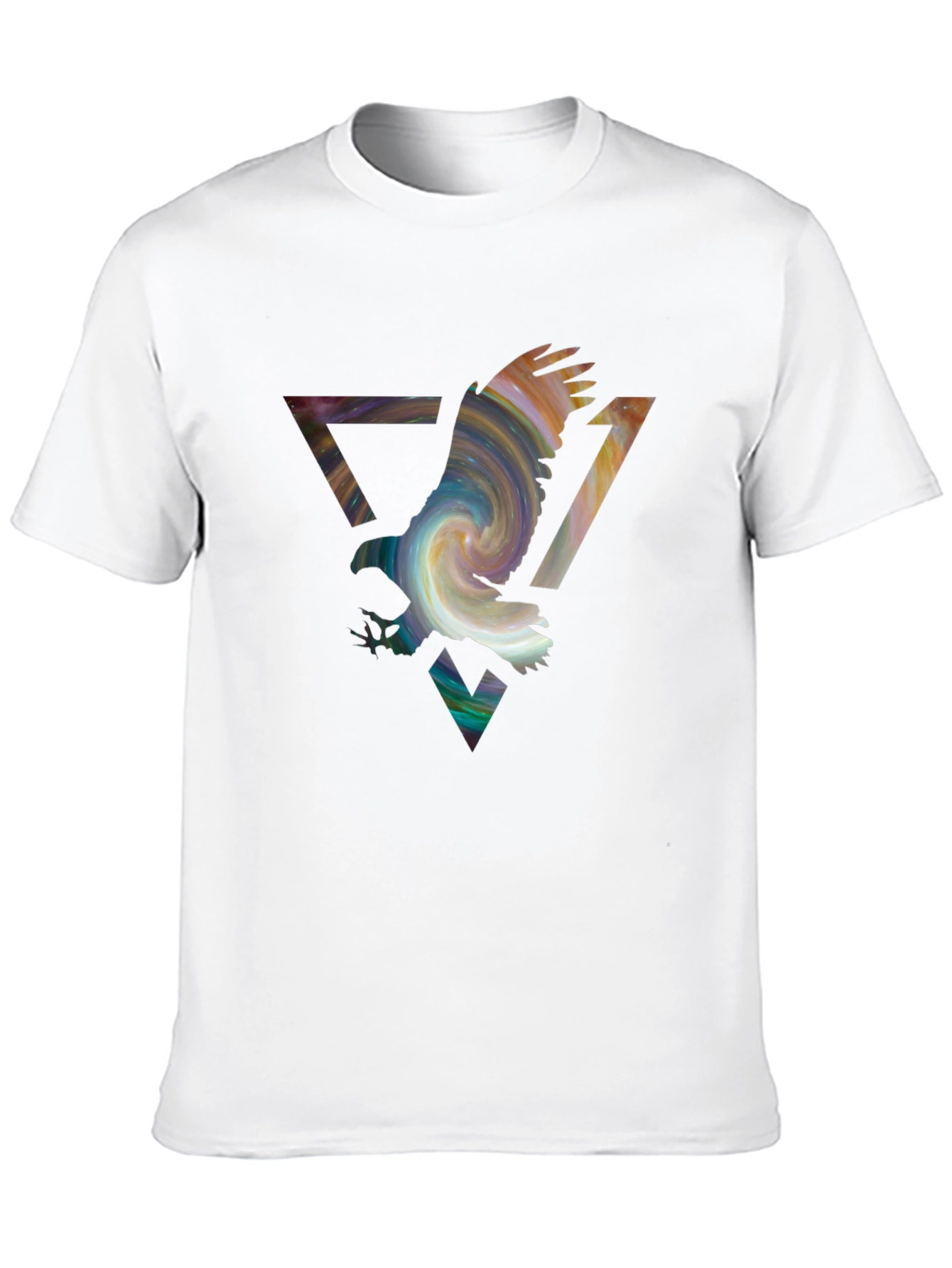 Eagle Galaxy Mens Black Graphic Tee