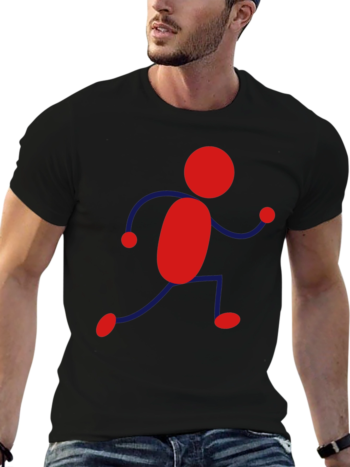 Funky Stick Figure Graphic Tee - Casual Style