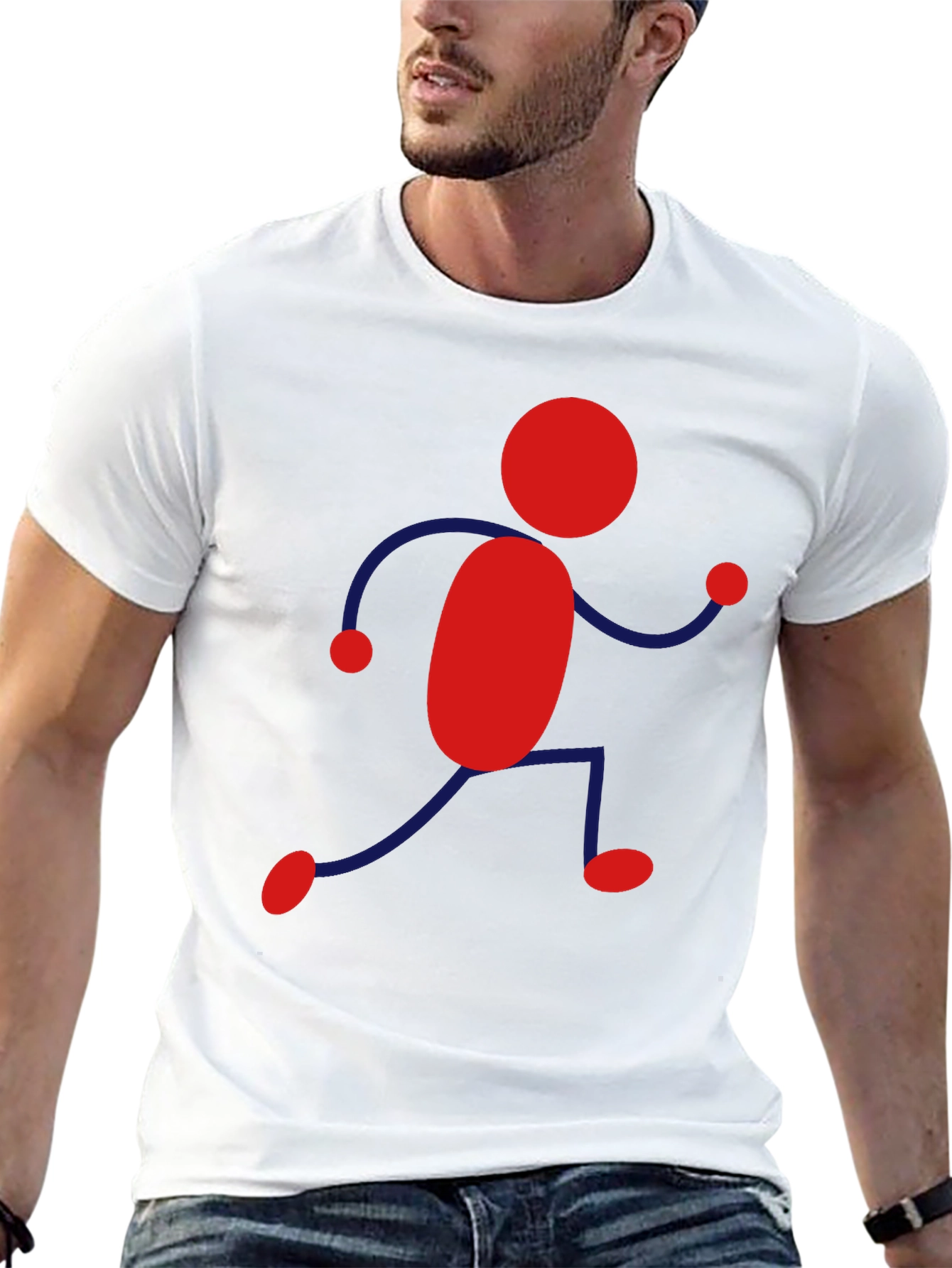 Funky Stick Figure Graphic Tee - Casual Style