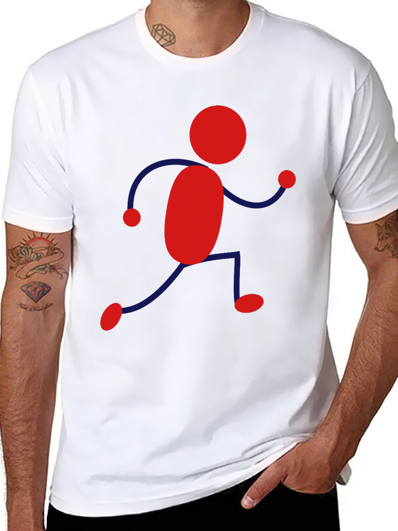 Funky Stick Figure Graphic Tee - Casual Style
