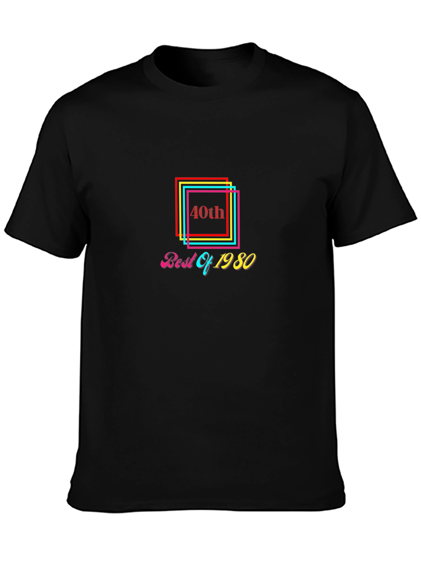 40th Best of 1980 Black T-Shirt