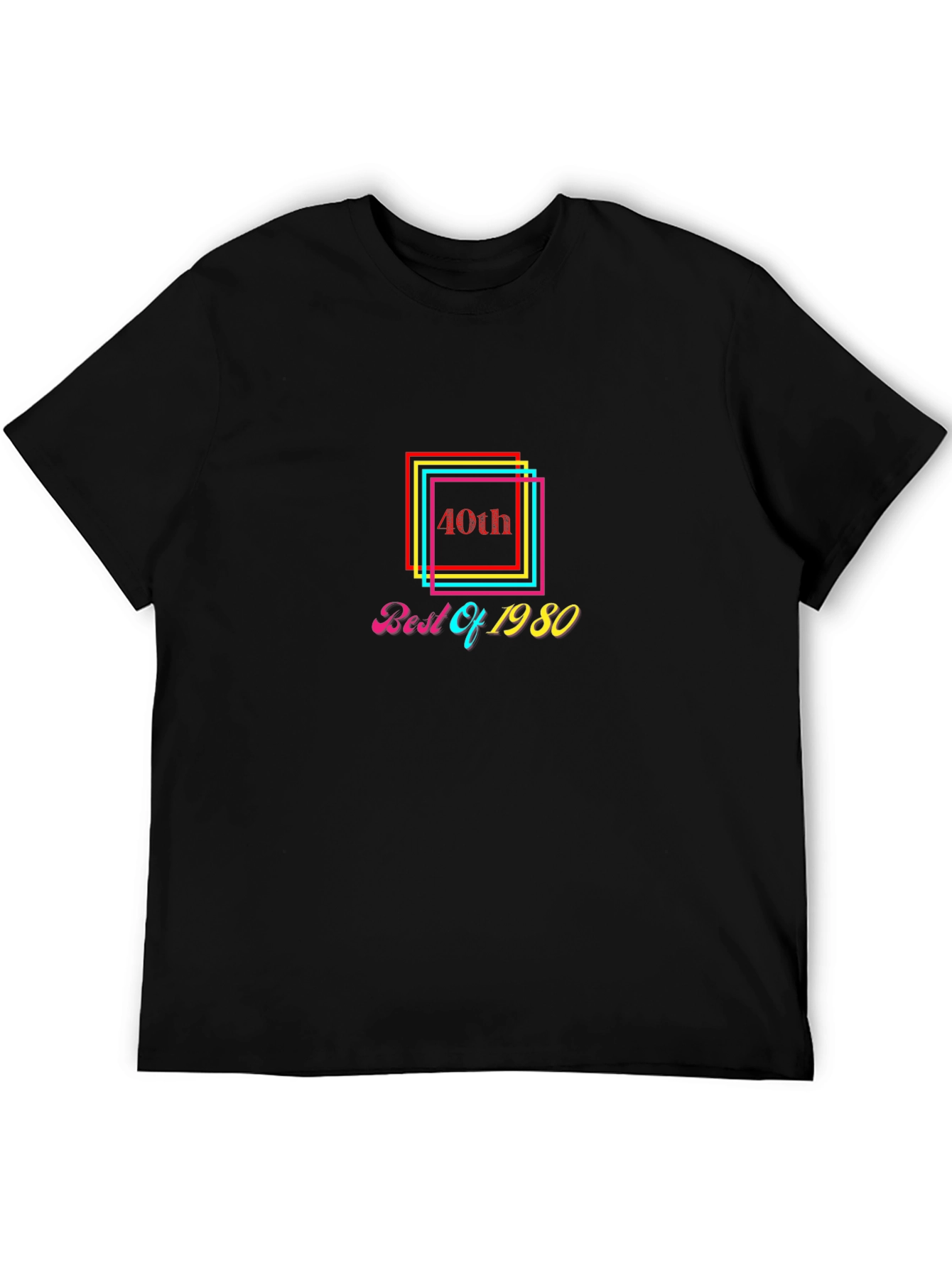 40th Best of 1980 Black T-Shirt