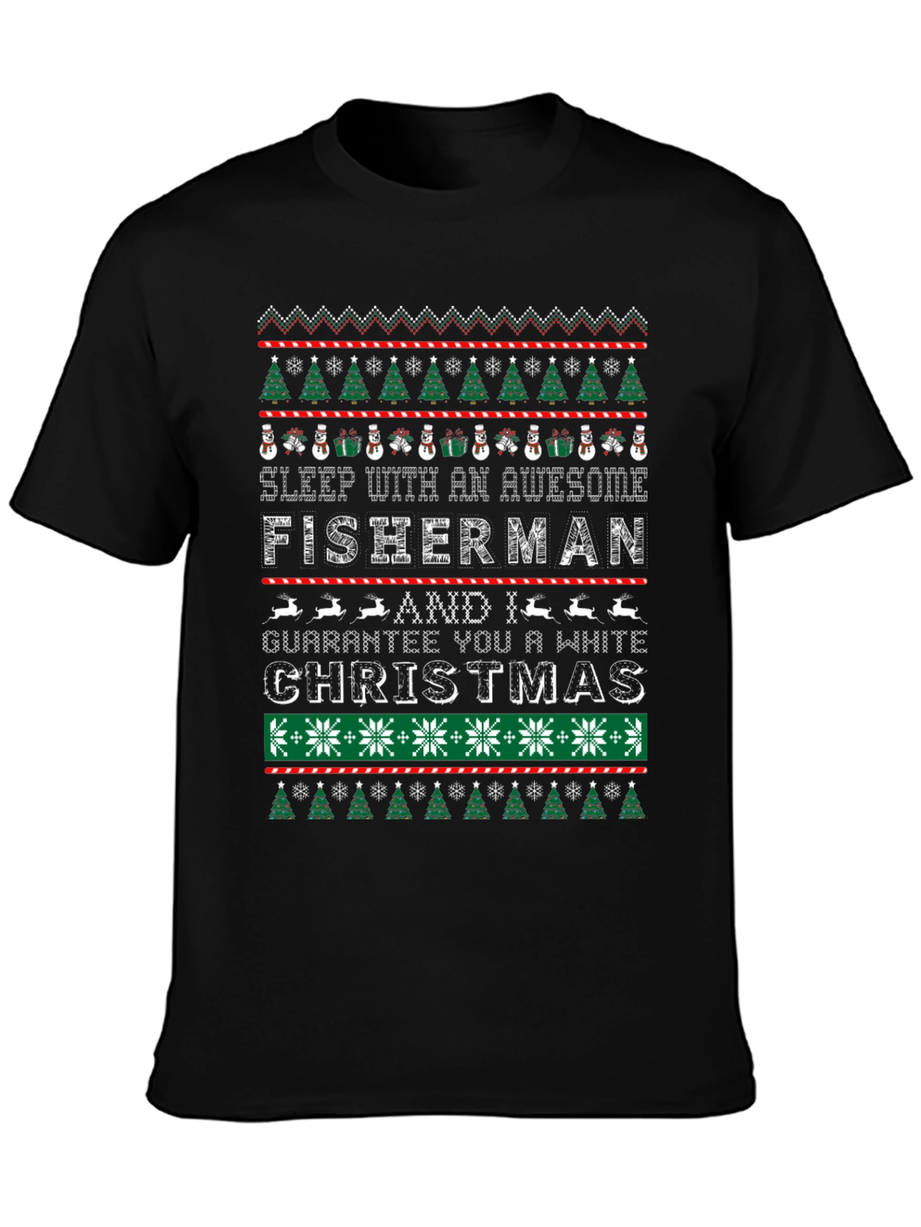 Awesome Fisherman Christmas Tee