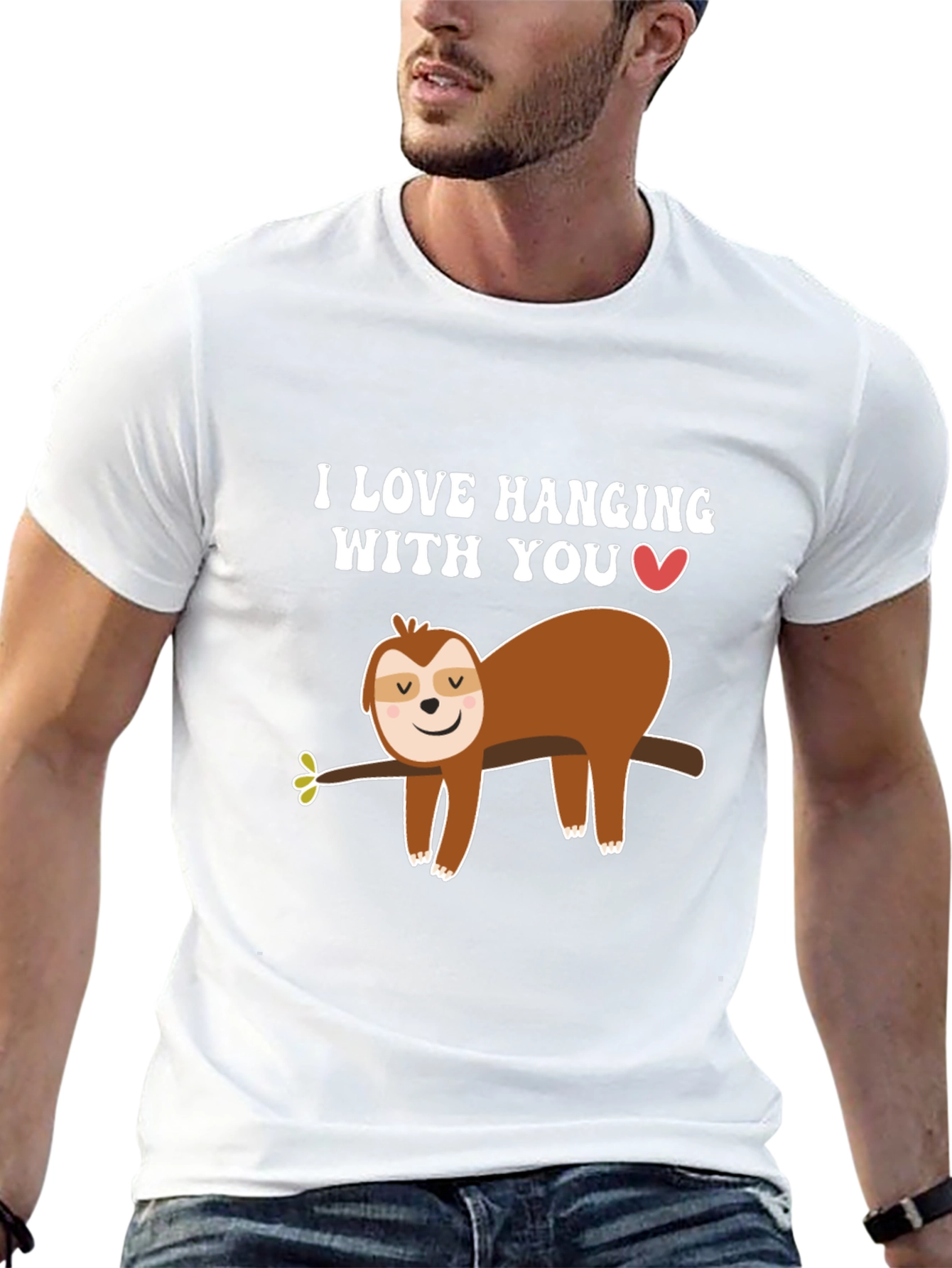 Sloth Hanging With You Graphic T-Shirt