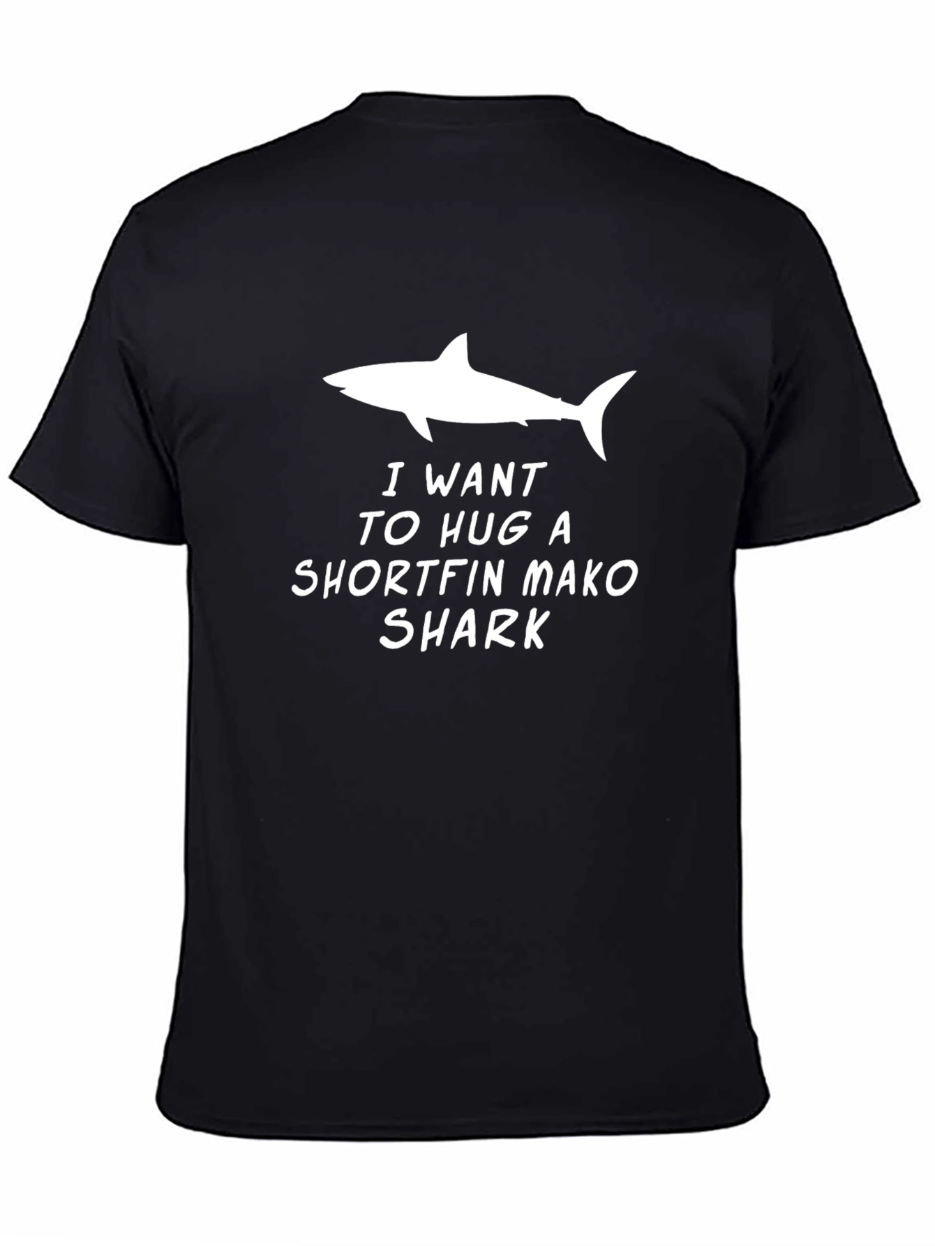 I Want To Hug A Shark T-Shirt - Black