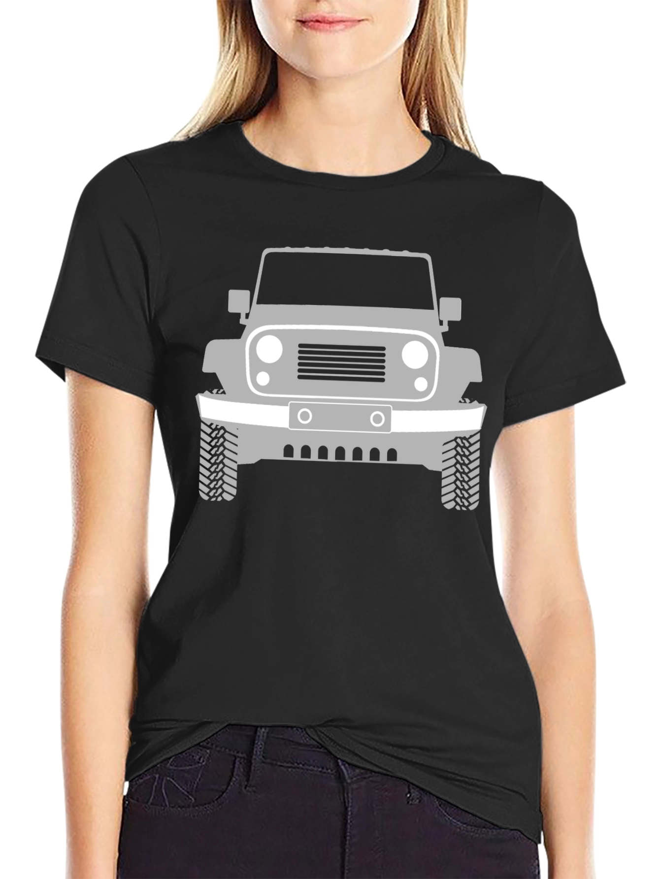 Jeep Graphic Tee - Black Cotton Blend