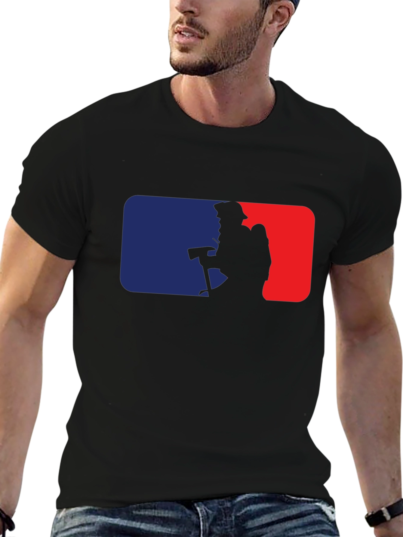 Firefighter MLB Logo Black T-Shirt