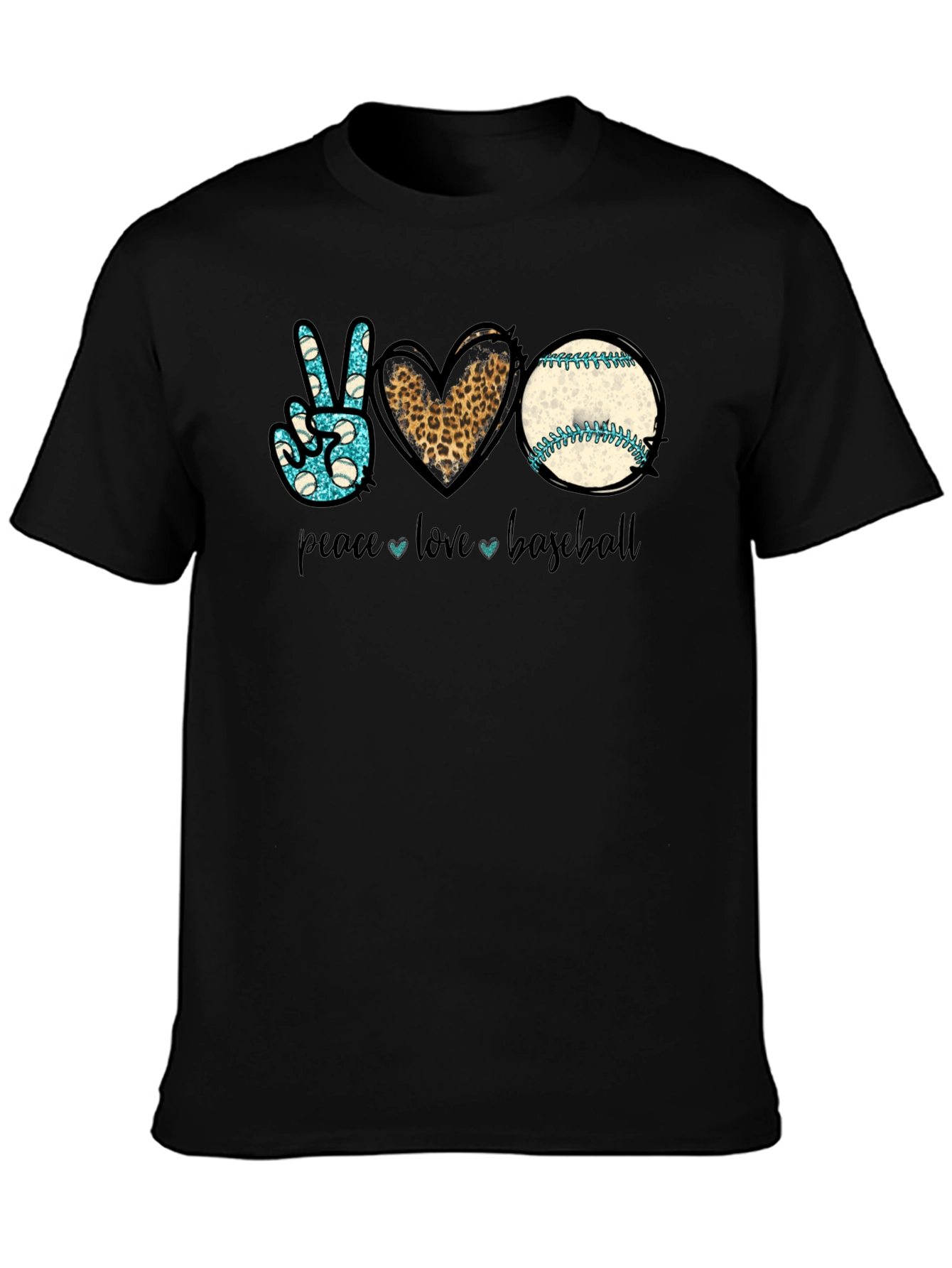 Peace Love Baseball Graphic Tee