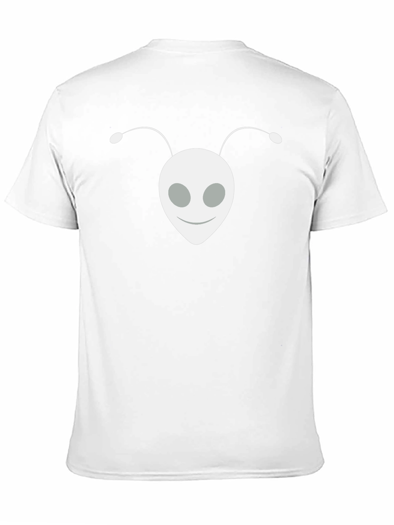 Alien Head Graphic Tee - Black Cotton Blend Shirt