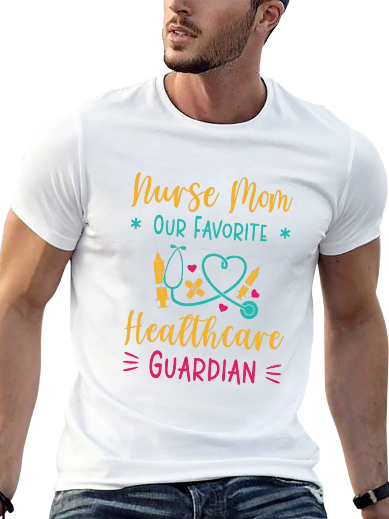 Nurse Mom Healthcare Guardian Graphic T-Shirt