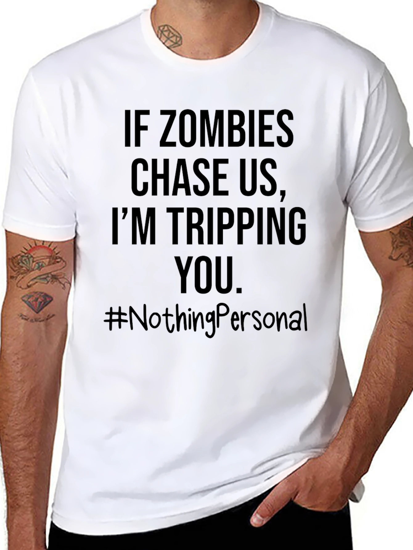 Zombie Apocalypse Humor T-Shirt - Tripping You