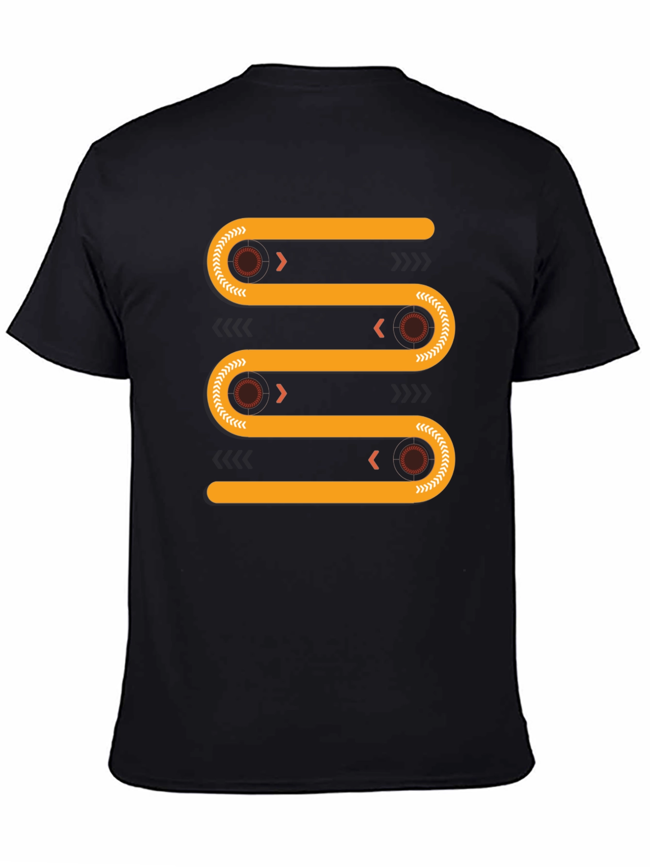 Abstract Geometric Conveyor Belt Graphic Tee