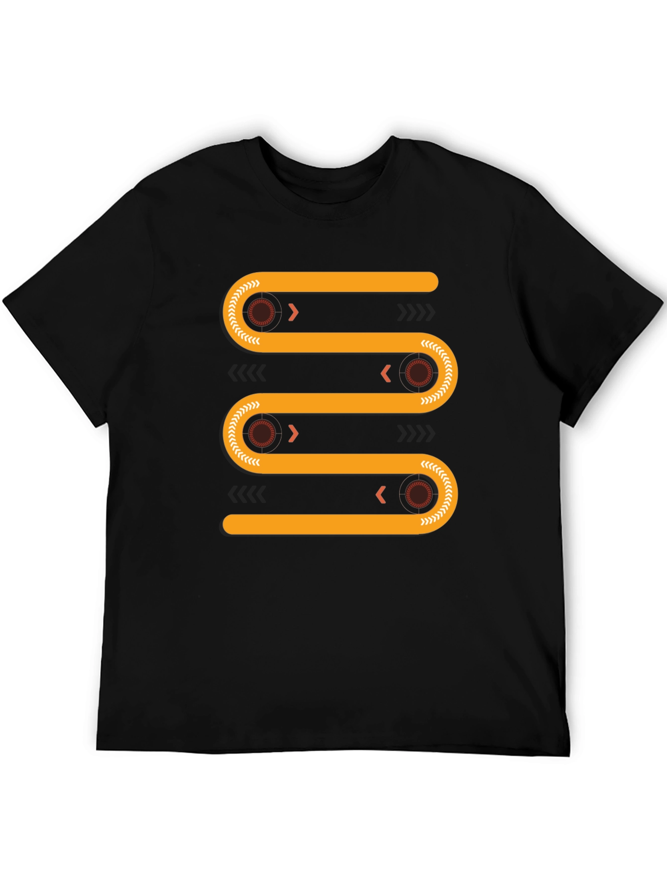 Abstract Geometric Conveyor Belt Graphic Tee